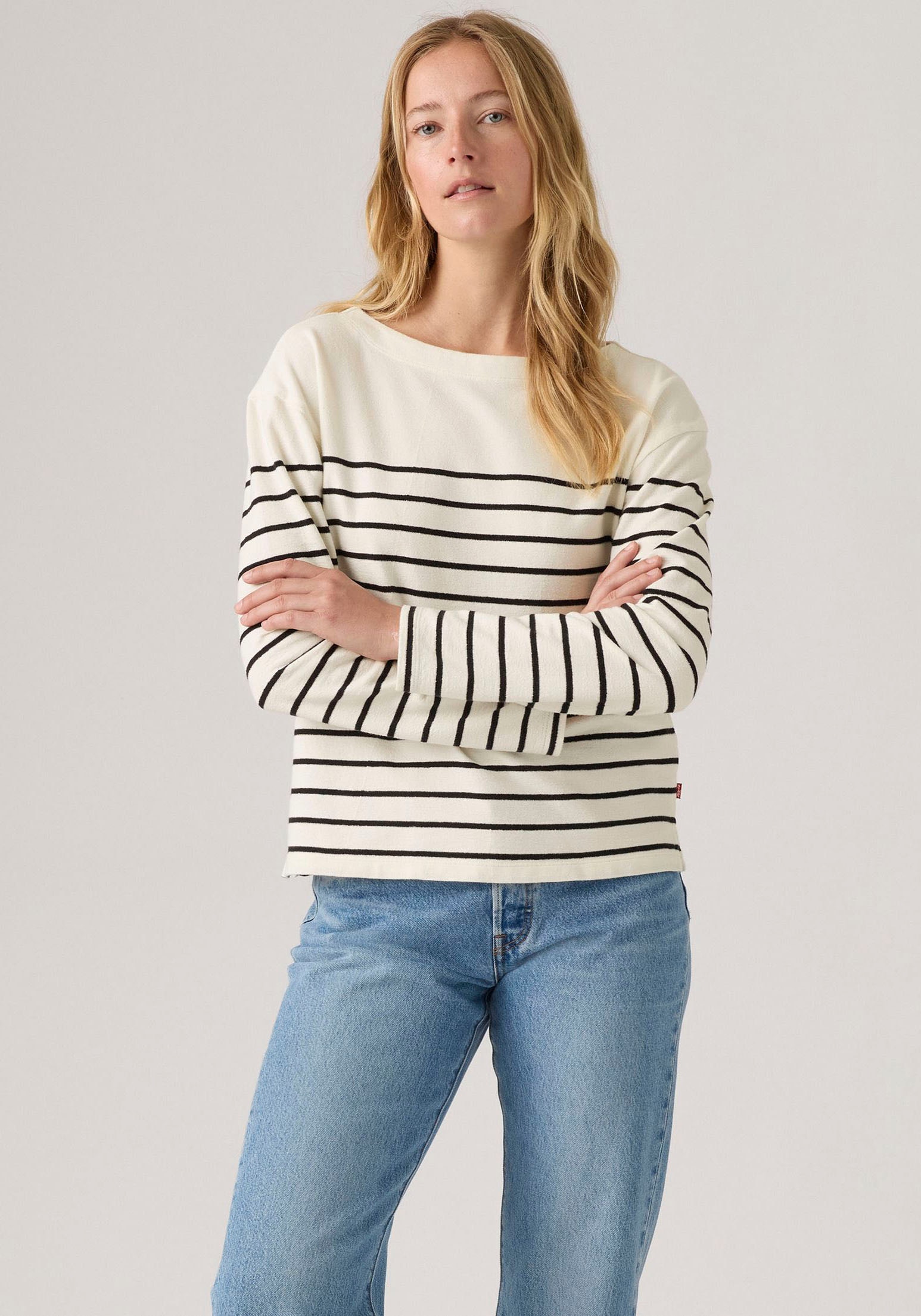 Levi's® Langarmshirt »MARIN STRIPE TOP« Saum mit kurzen Seitenschlitzen
