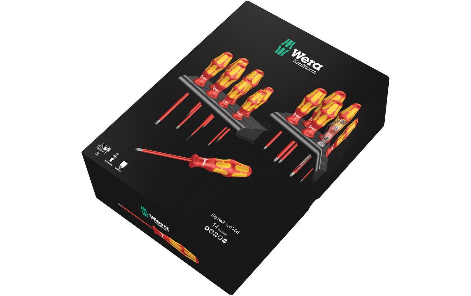 Wera Schraubendreher »Kraftform Big Pack 100 VDE«
