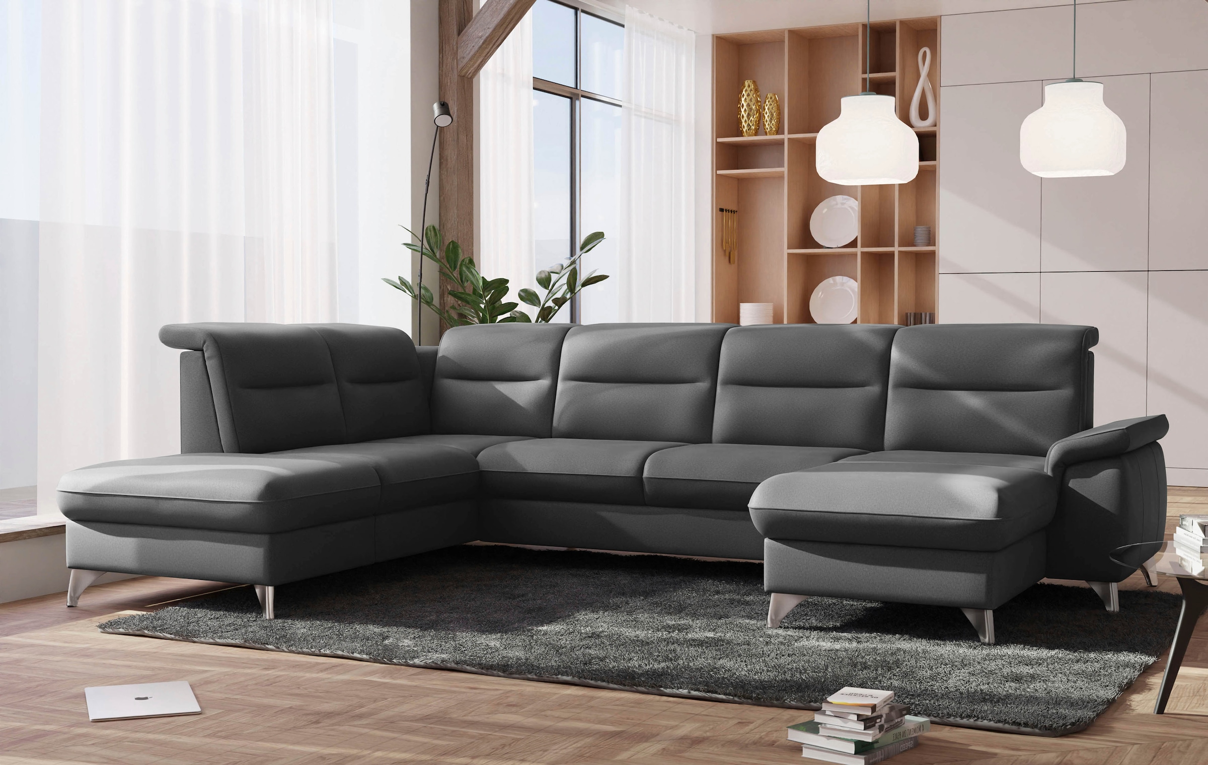 sit&more Wohnlandschaft "Astoria U-Form" wahlweise mit motorischer Relaxfunktion