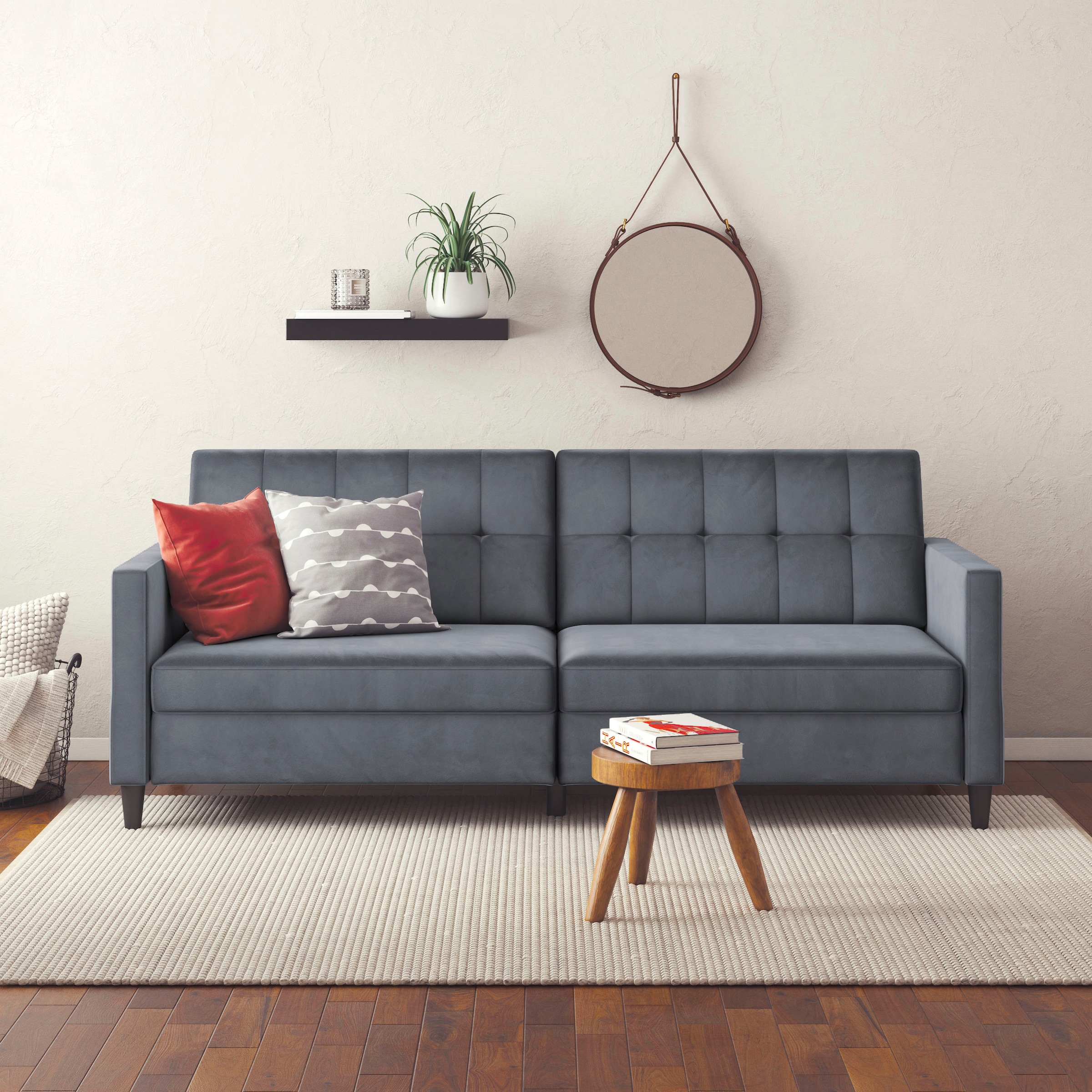 Dorel Home 3-Sitzer »Hartford II«, Bettfunktion, Rückenlehne 2-teilig, 3-fach verstellbar, Sitzhöhe 43 cm