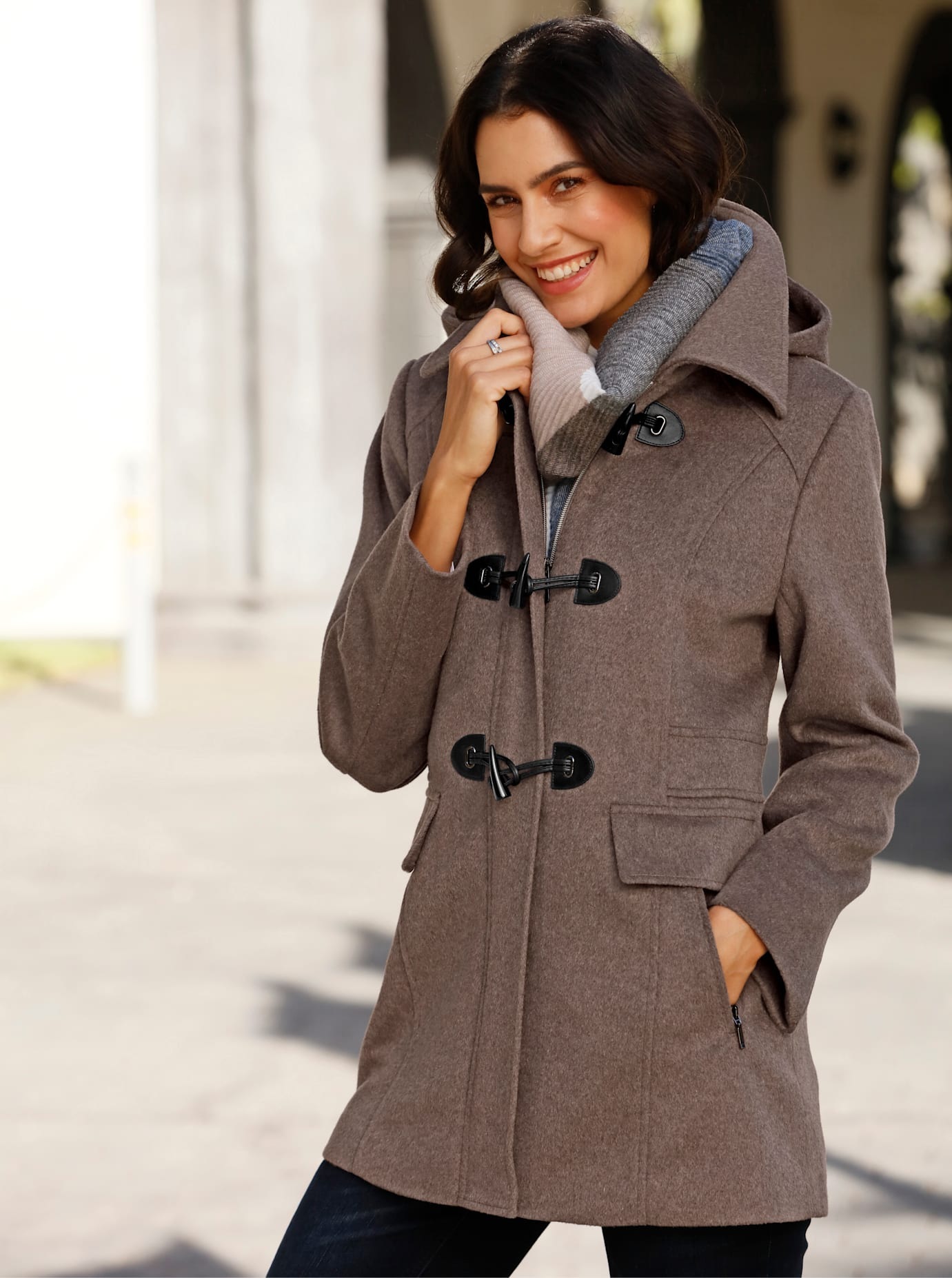 Inspirationen Langjacke mit Kapuze