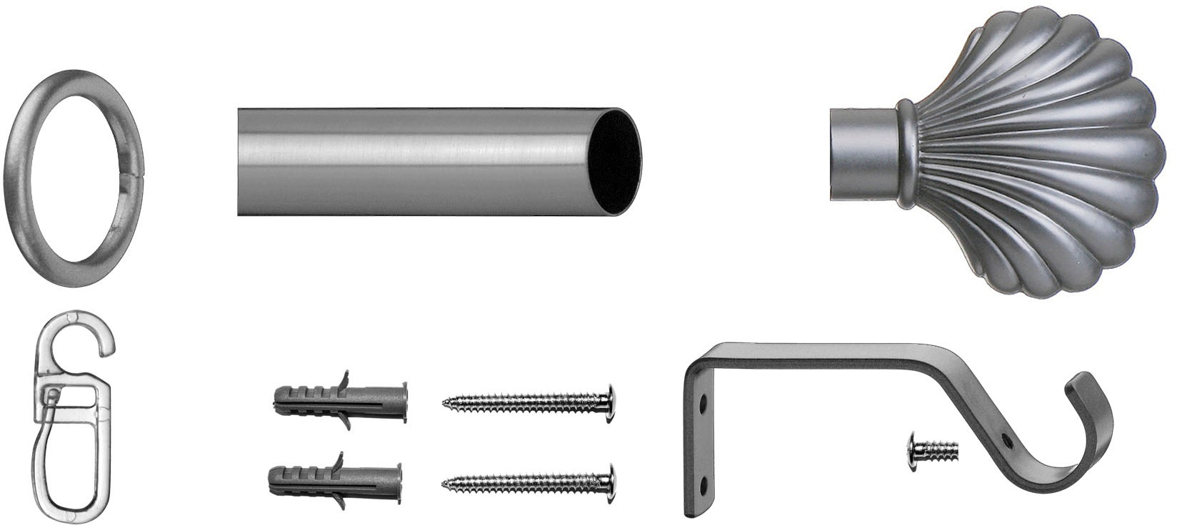 indeko Gardinenstange »Volterra«, 1 läufig-läufig, Fixmass, Komplett-Set  inkl. Ringen und Montagematerial online kaufen | Jelmoli-Versand