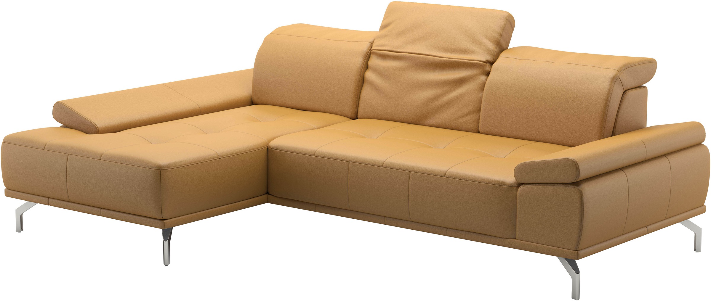 Places of Style Ecksofa »Caluna«, Inkl.Sitztiefenverstellung, wahlweise mit Kopf- und Armteilverstellung