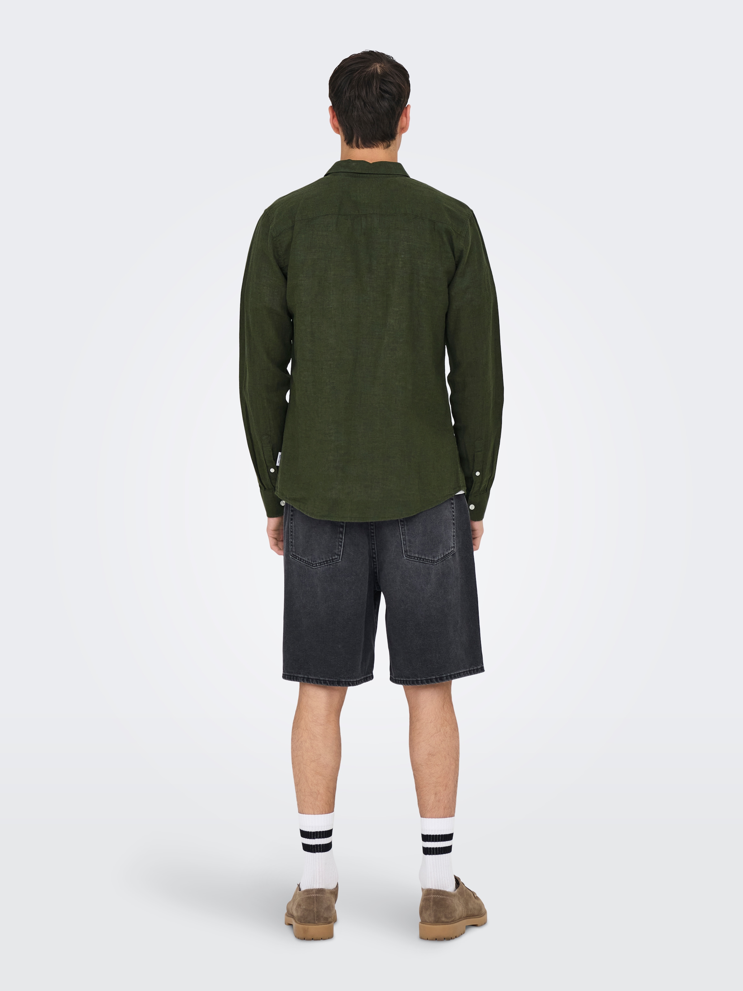 ONLY & SONS Langarmhemd »ONSCAIDEN LS SOLID LINEN SHIRT NOOS«