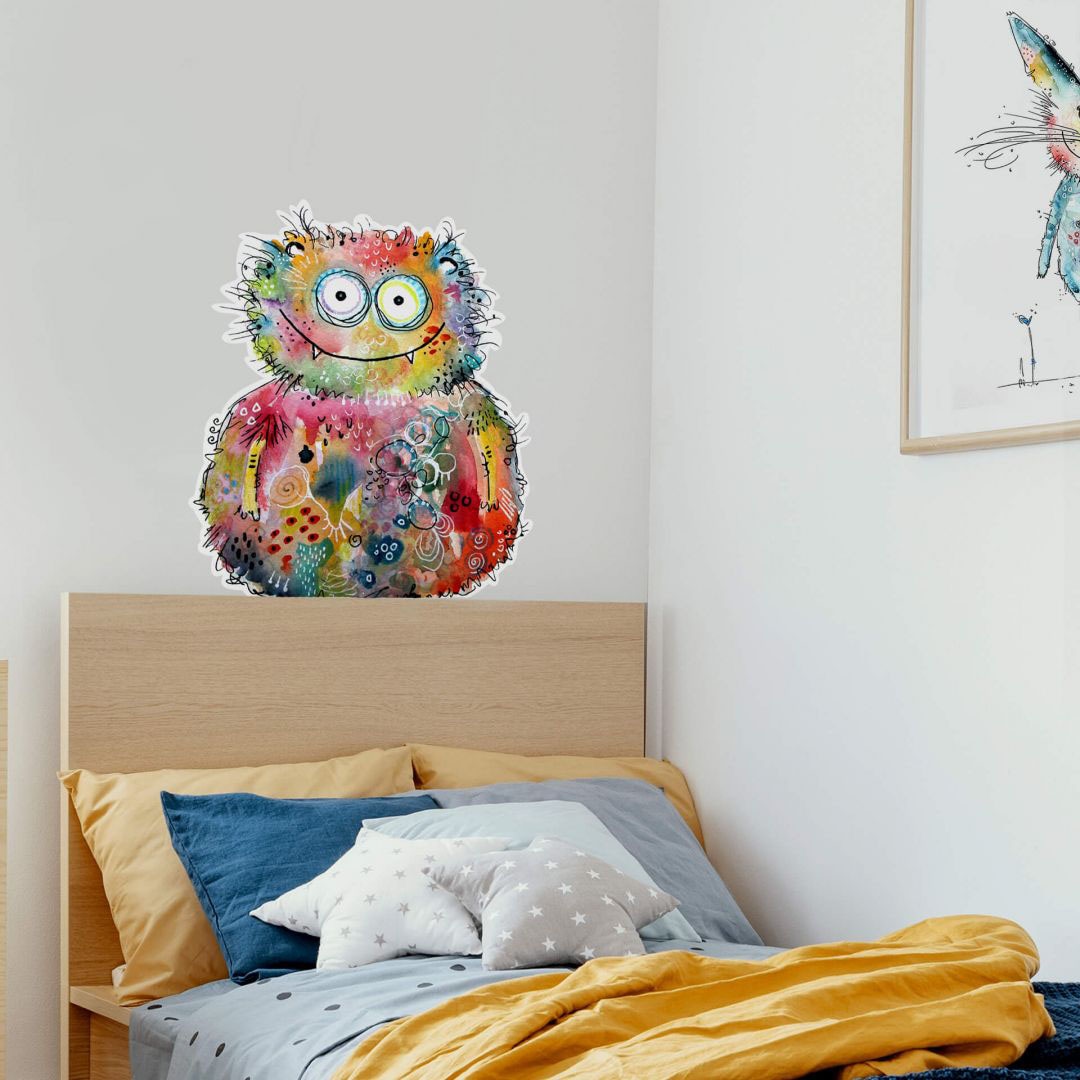 Wall-Art Wandtattoo »Lebensfreude Happy Monster«, (Set, 1 St.), selbstklebend, entfernbar