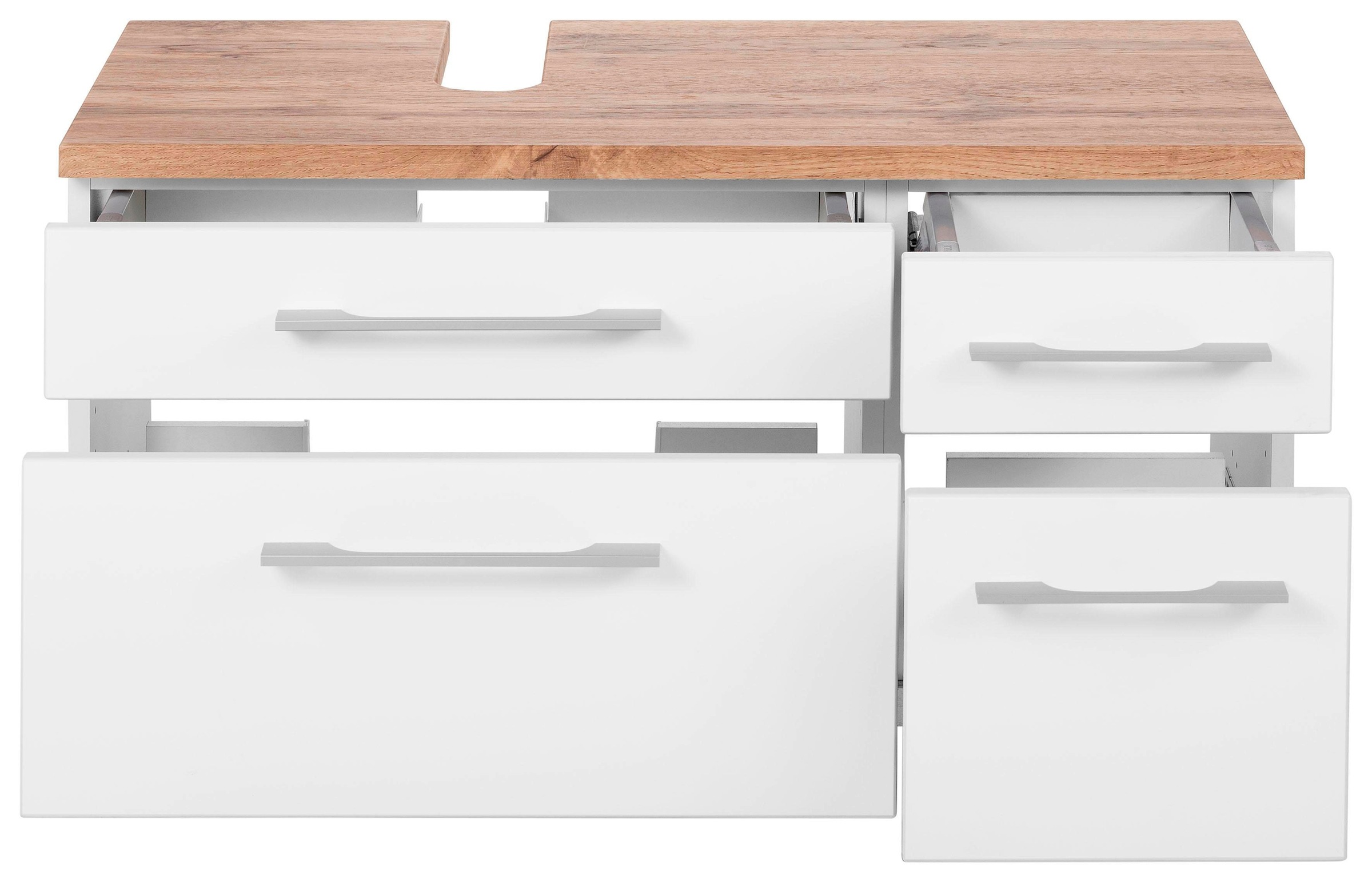welltime Waschbeckenunterschrank "Davos" Breite 90 cm