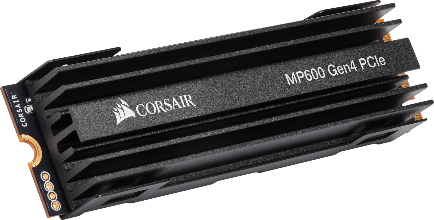 Corsair interne SSD »Force Series MP600 1TB NVMe PCIe Gen4 x4M.2 SSD«, Anschluss M.2 PCIe 4.0, M.2-Kühlkörper