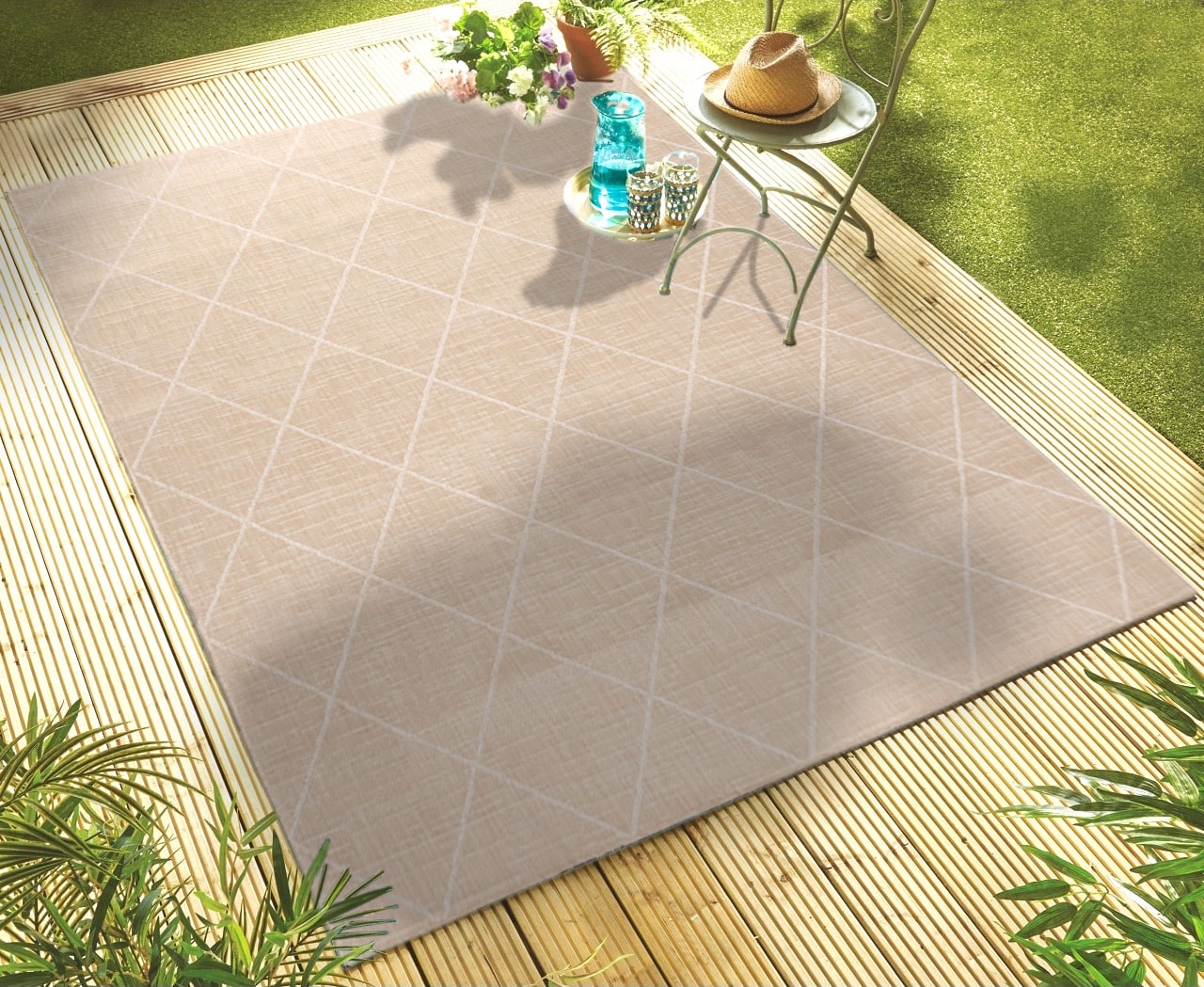 Guido Maria Kretschmer Home&Living Teppich »Florenz«, rechteckig, 3 mm Höhe, geeignet für In- & Outdoor, wetterfest & UV-beständig, besonders flach