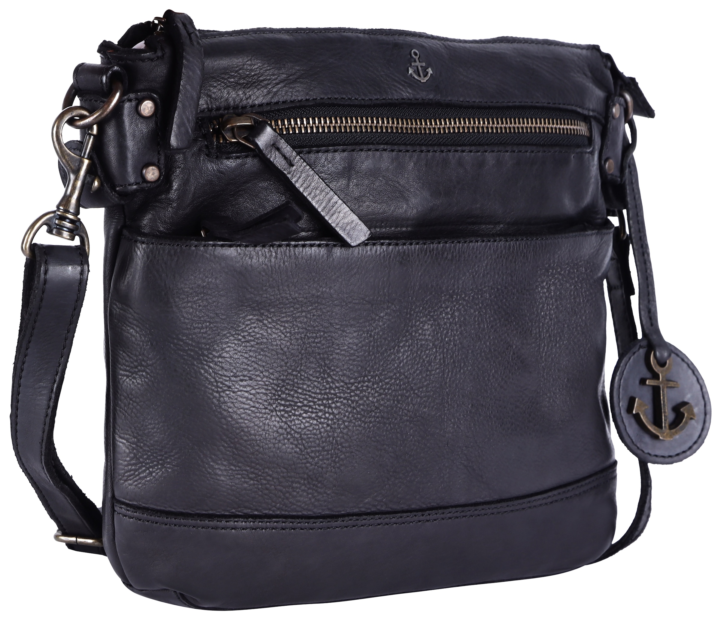 HARBOUR 2nd Handtasche »Isalie2«, Umhängetasche Tasche Damen mit Anker Anhänger