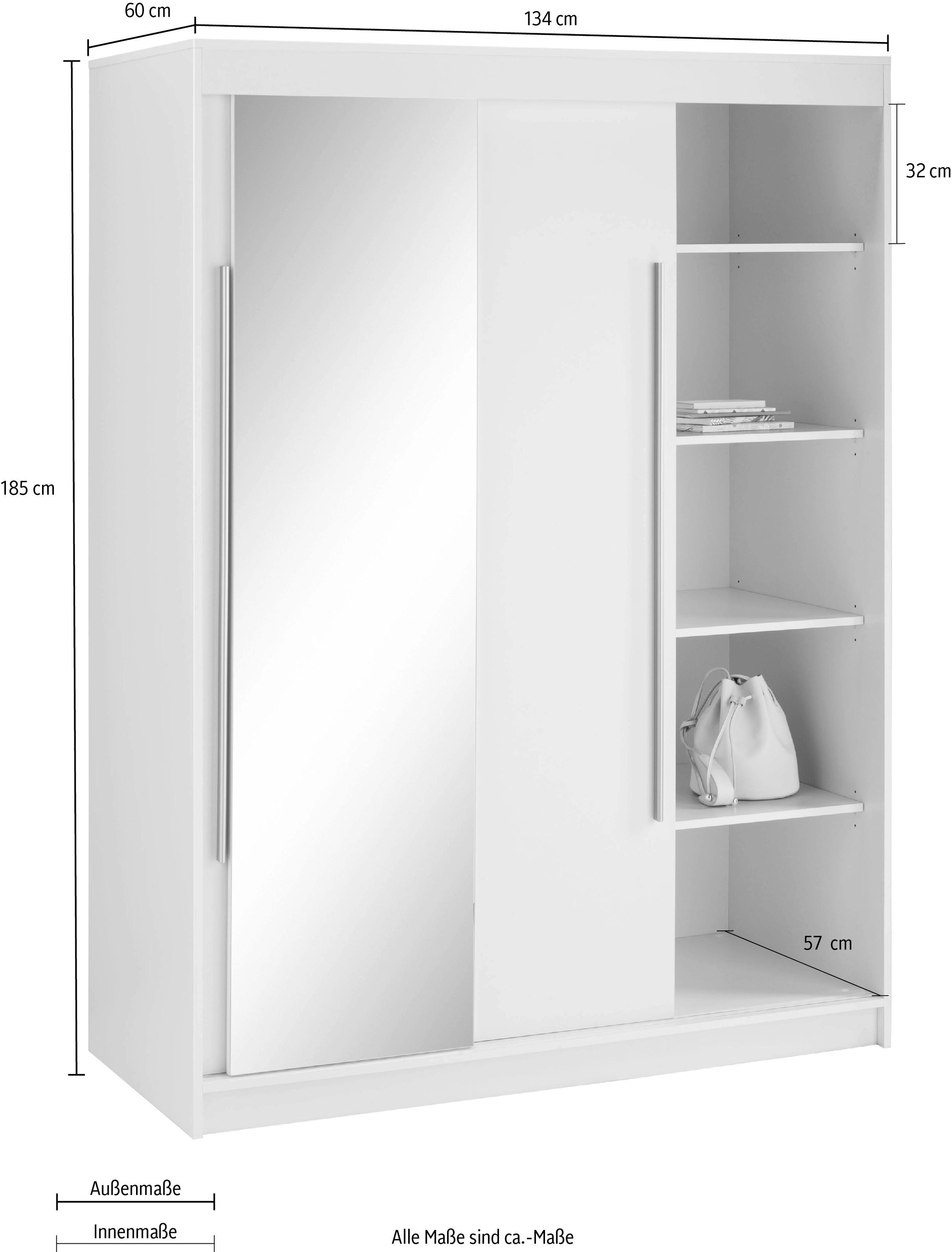❤ borchardt Möbel Garderobenschrank »Torben«, Breite 134 cm bestellen im  Jelmoli-Online Shop