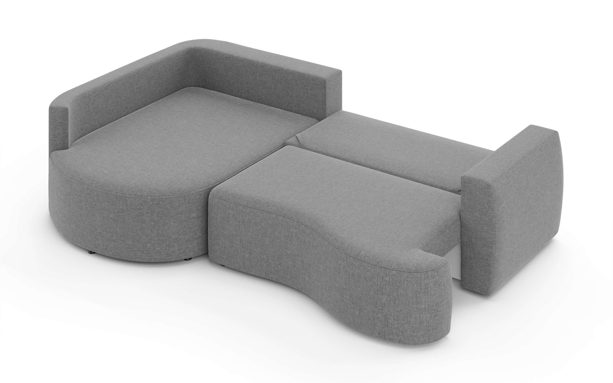 INOSIGN Ecksofa »Kahekili, Schlafsofa mit Bettkasten, Masse B/T/H: 255/181/90/ cm«, L-Form mit Wellenunterfederung, 7 Rückenkissen und 2 Zierkissen