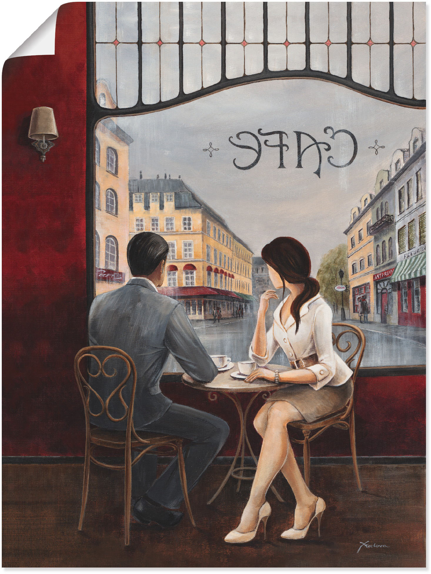 Artland Wandbild "Café" Restaurant & Cafés 1 Stk. tlg. als Alubild, Leinwandbild, Poster in verschied. Grössen