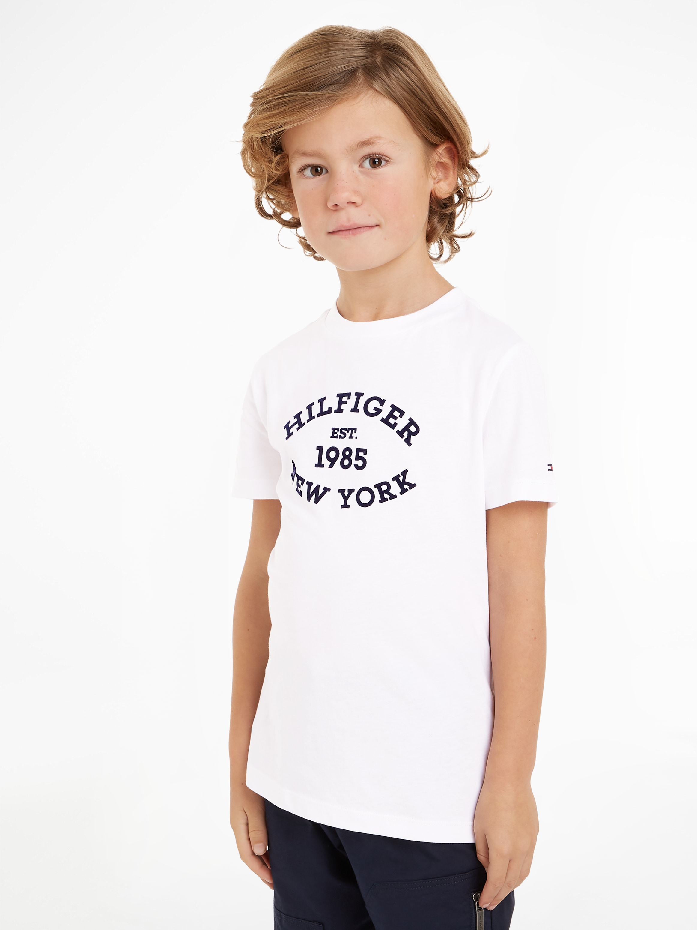 Kurzarmshirt »MONOTYPE FLOCK REGULAR TEE SS«, Kinder bis 16 Jahre mit Logoschriftzug