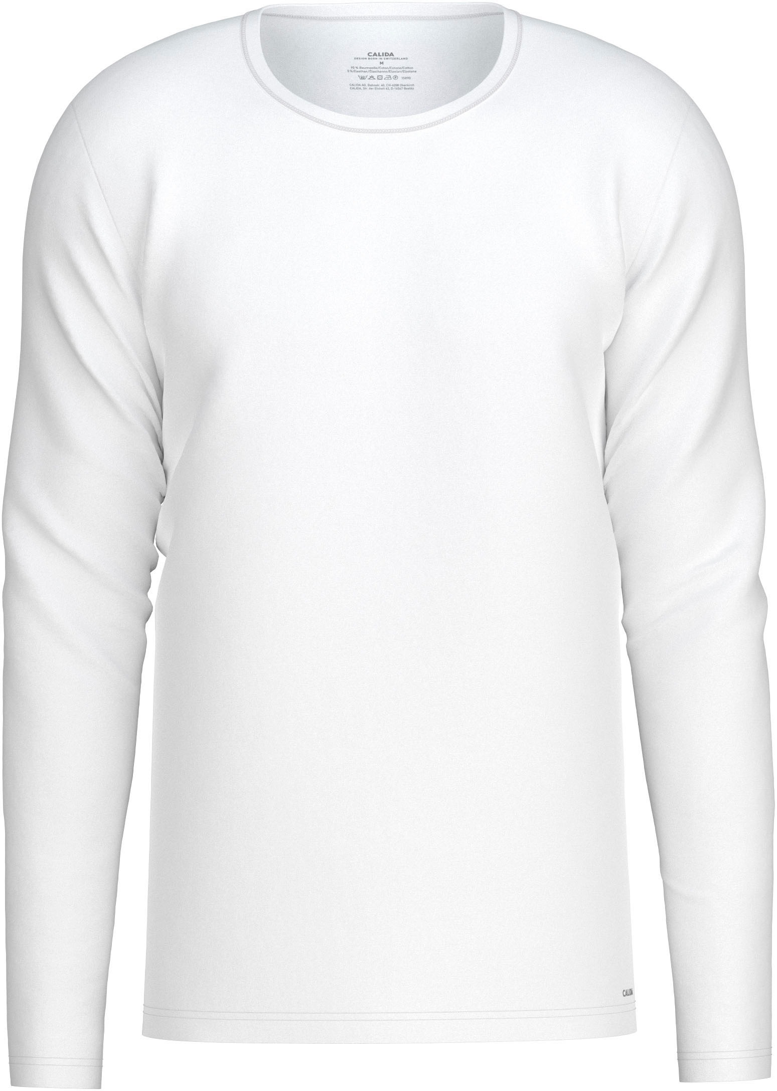 CALIDA Langarmshirt »Cotton Code«, mit Rundhalsausschnitt