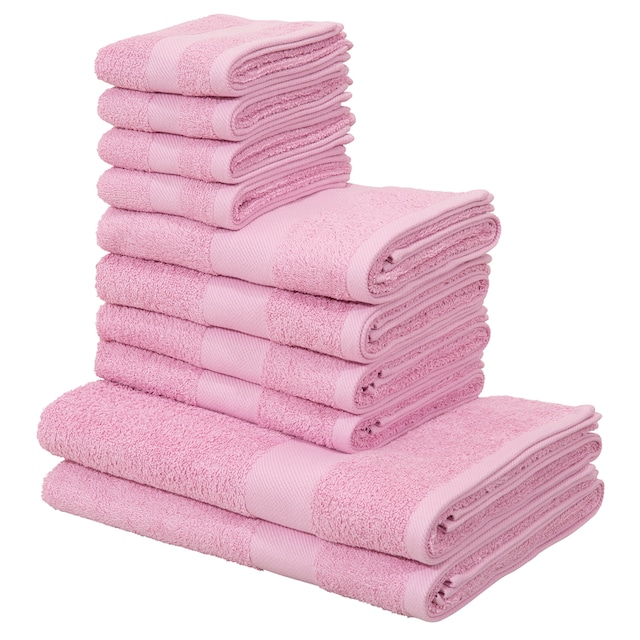 my home Handtuch Set »Melli«, Set, 10 tlg., Walkfrottee, Handtuchset in  dezenten Farben, 100% Baumwoll-Handtücher online shoppen | Jelmoli-Versand