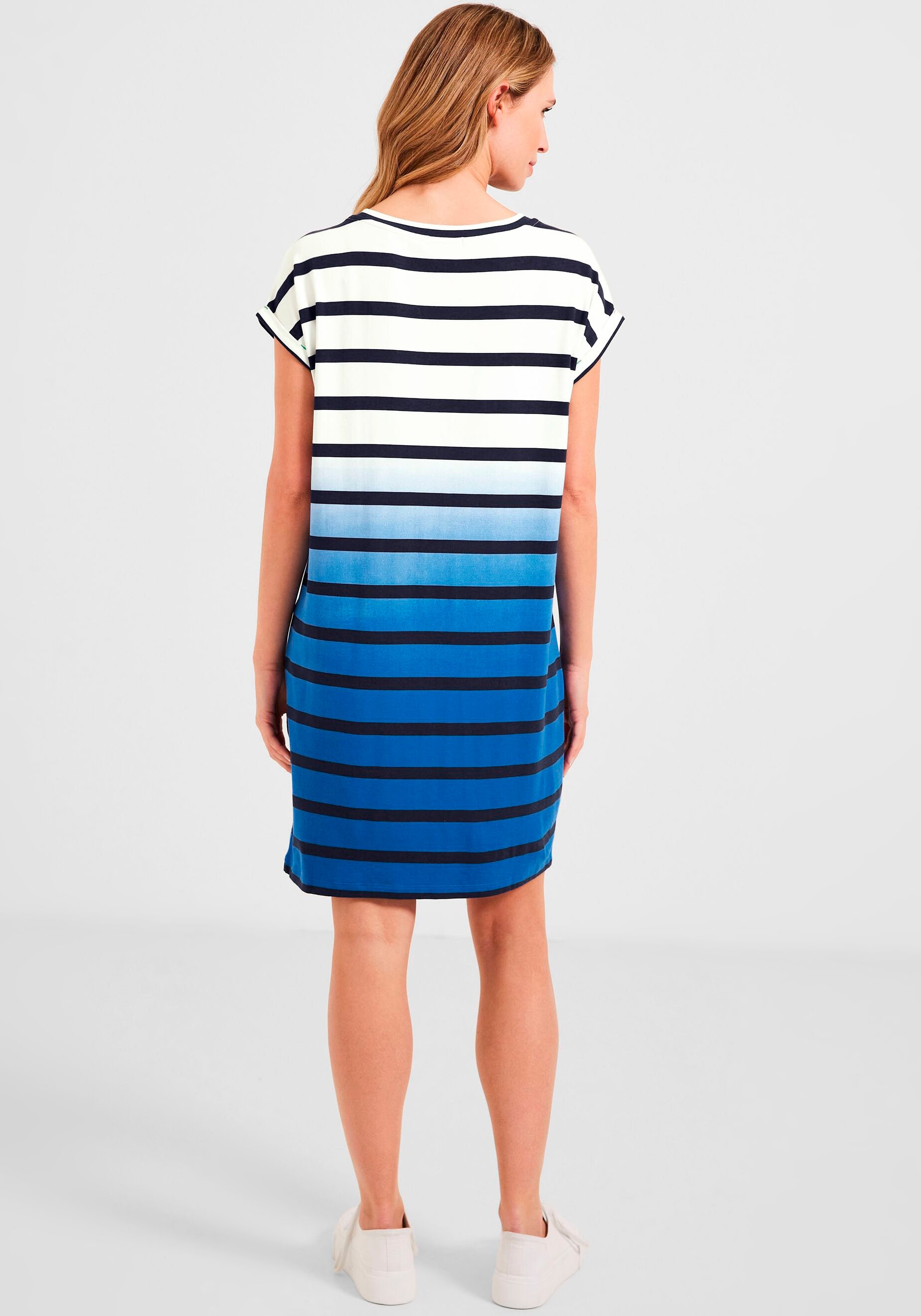 Cecil Falten Schweiz Jelmoli-Versand »EOS_Striped shoppen Dress«, Sweatkleid gewollten online bei mit Dip Dye