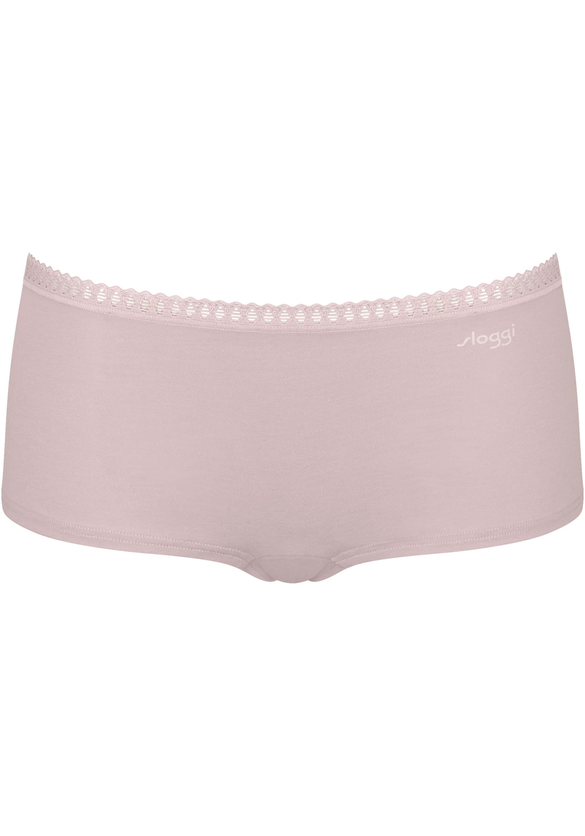 sloggi Panty »GO Crush Short C3P«, (Packung, 3 St.), Spitzendetails