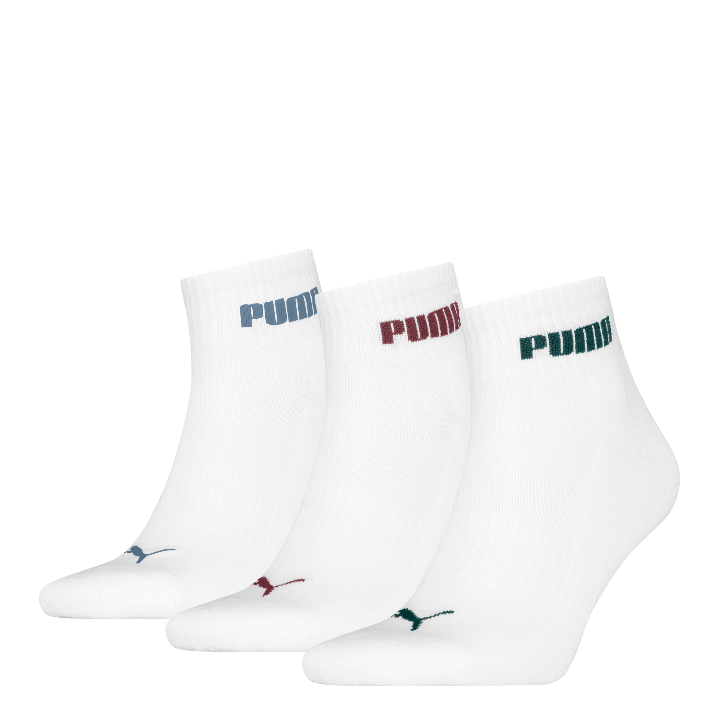 PUMA Kurzsocken »PUMA UNISEX CUSHIONED NEXT QUARTER 3P« 3 Paar, 3 Paar tlg. mit gepolsterter Sohle
