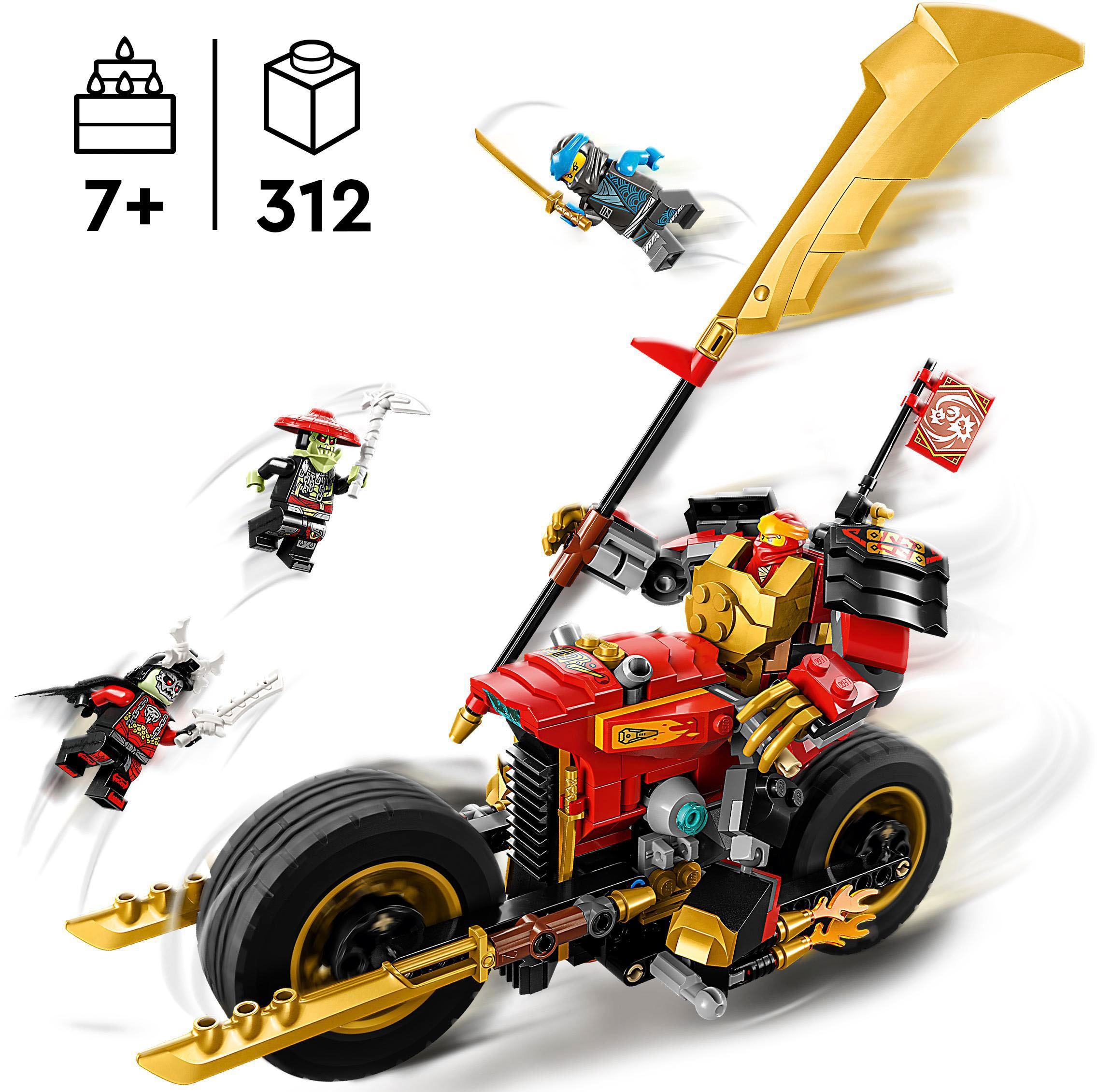LEGO® Konstruktionsspielsteine »Kais Mech-Bike EVO (71783), LEGO® NINJAGO«, (312 St.), Made in Europe