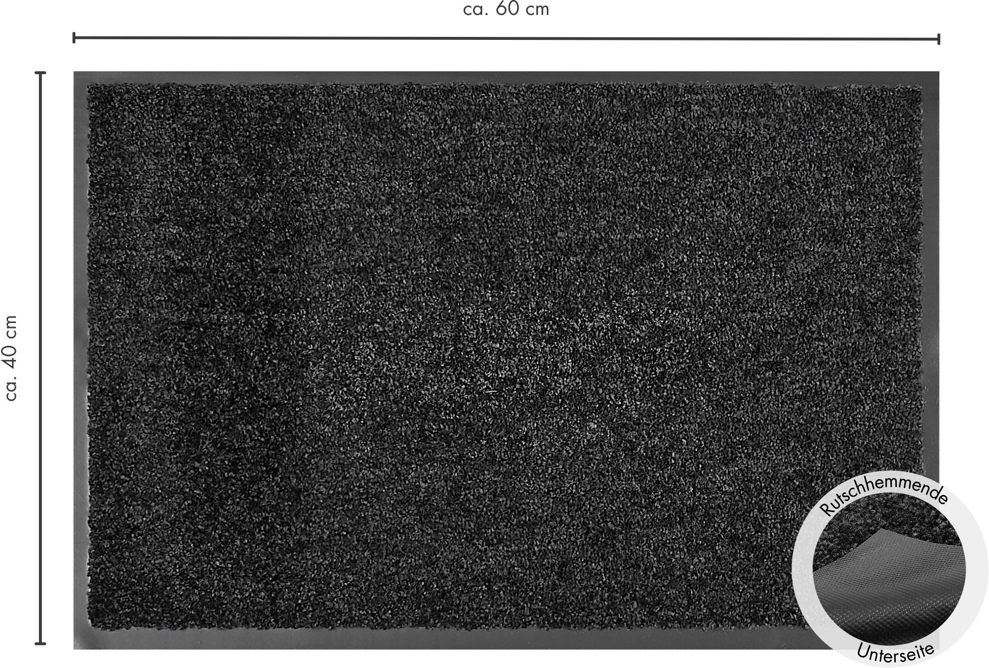 my home Fussmatte »Fresh Step, Made in Belgium«, rechteckig, 7 mm Höhe, für den Eingangsbereich, Uni-Farben, rutschhemmend, robust, waschbar