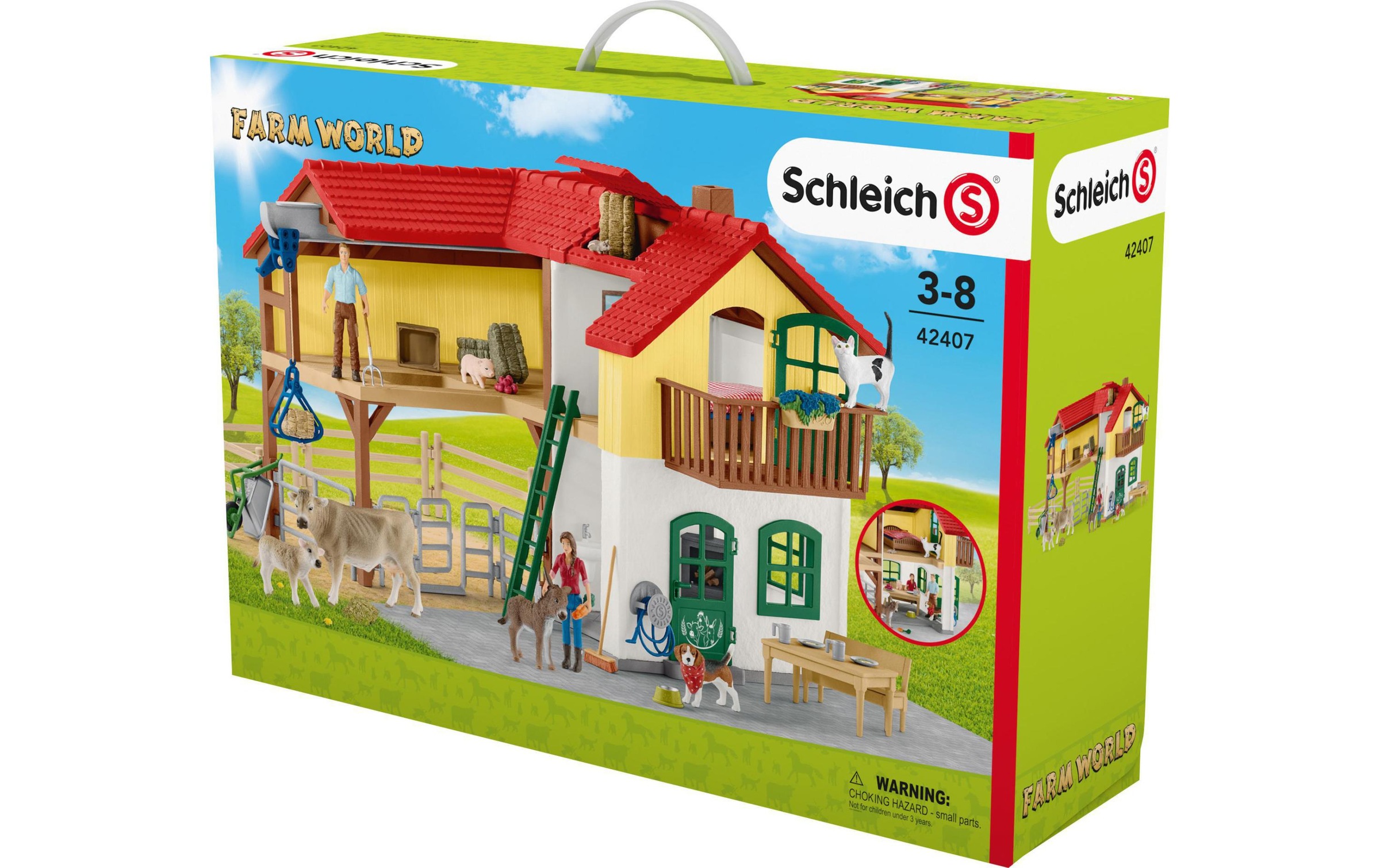 Schleich® Spielwelt »arm World Bauernhaus mit Stall«
