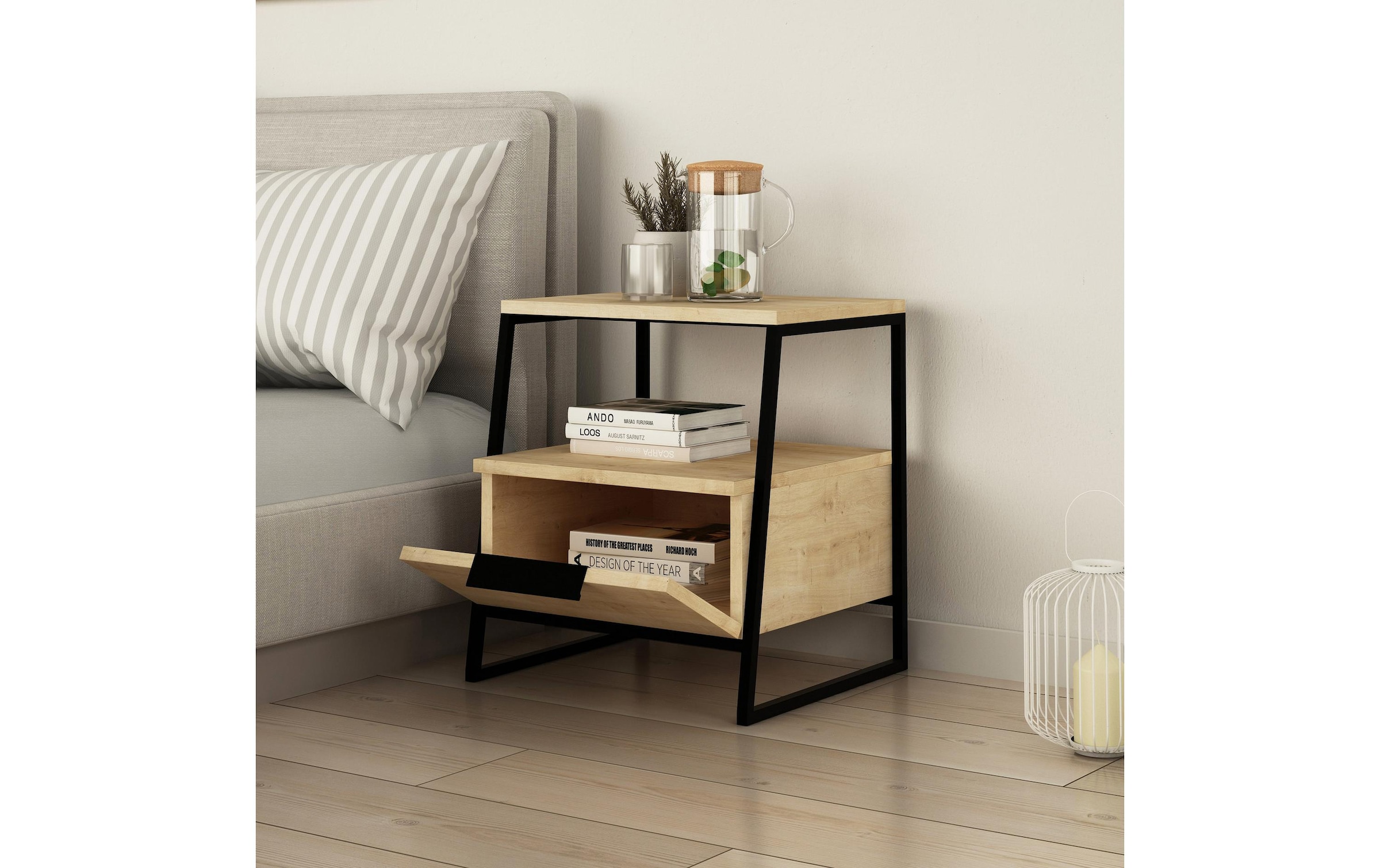 WOODY FASHION Nachttisch »Pal – Oak 45 x 50 cm«