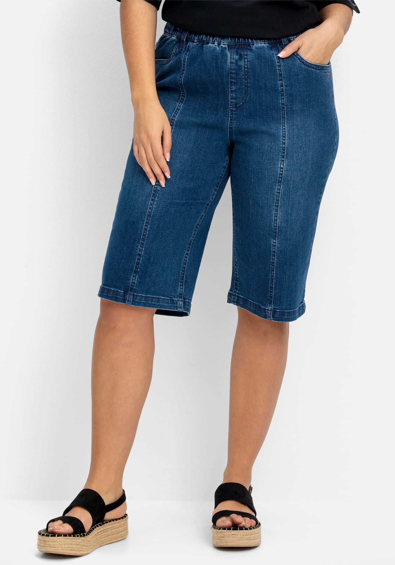 Sheego Jeansbermudas, (1 tlg.)