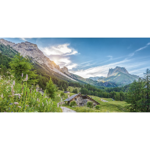 Bönninghoff Leinwandbild »Berghütte«, Berge & Alpenbilder, (1 St.), BxH:  100x50 cm online shoppen | Jelmoli-Versand