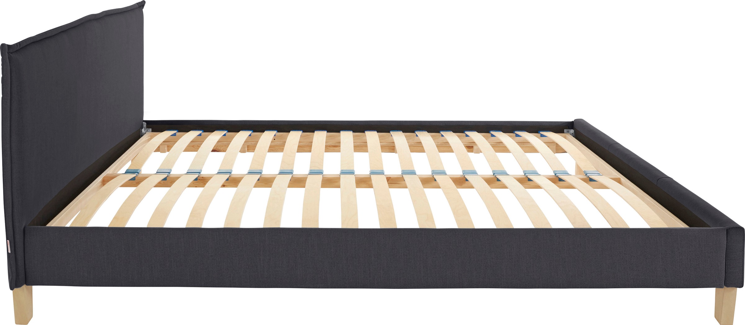 GOODproduct Polsterbett »Heddi«, in 5 Breiten: von 90cm-200cm, Biese am Kopfteil, Strukturstoff