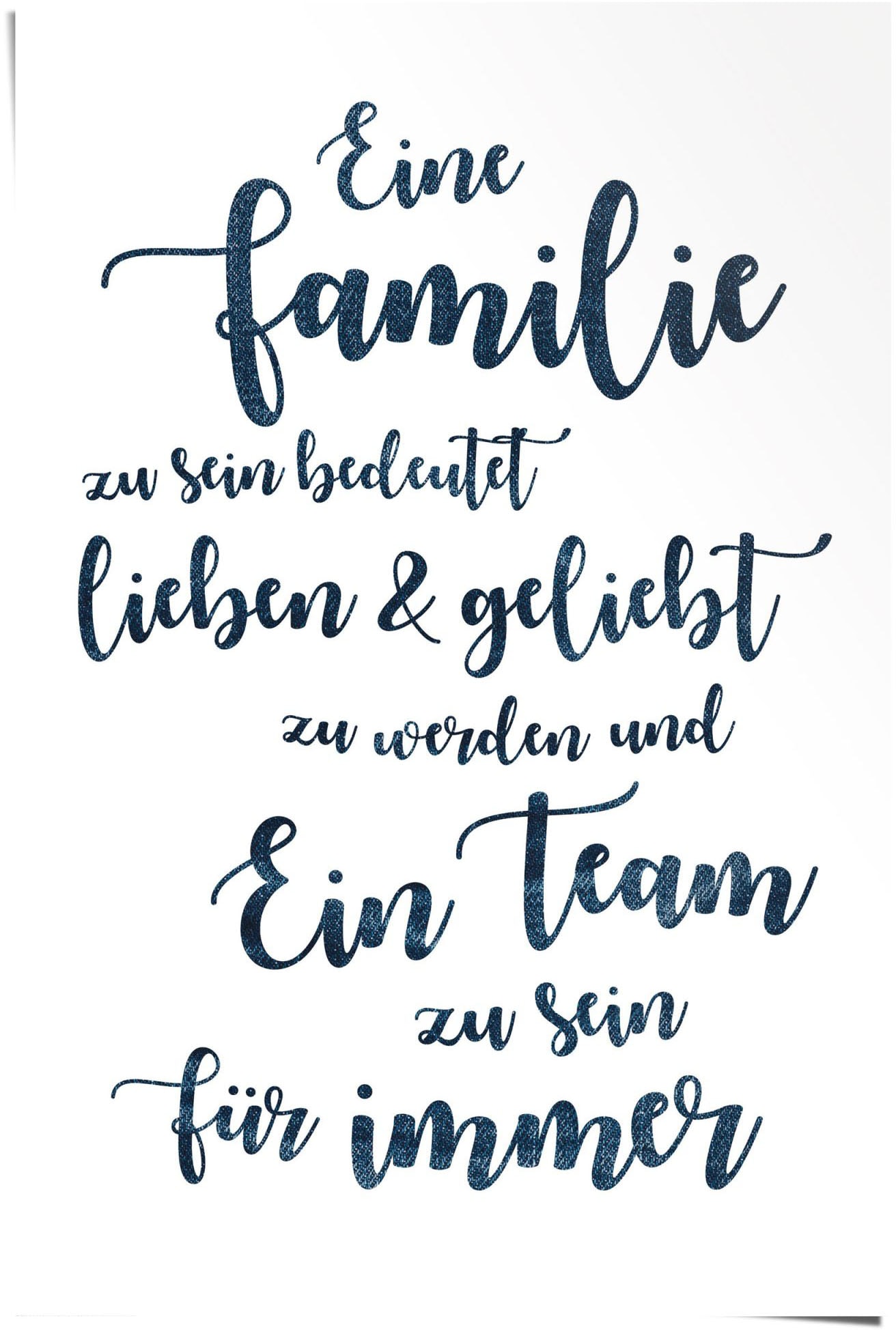 Reinders! Poster »Eine Familie, ein Team«, (1 St.)