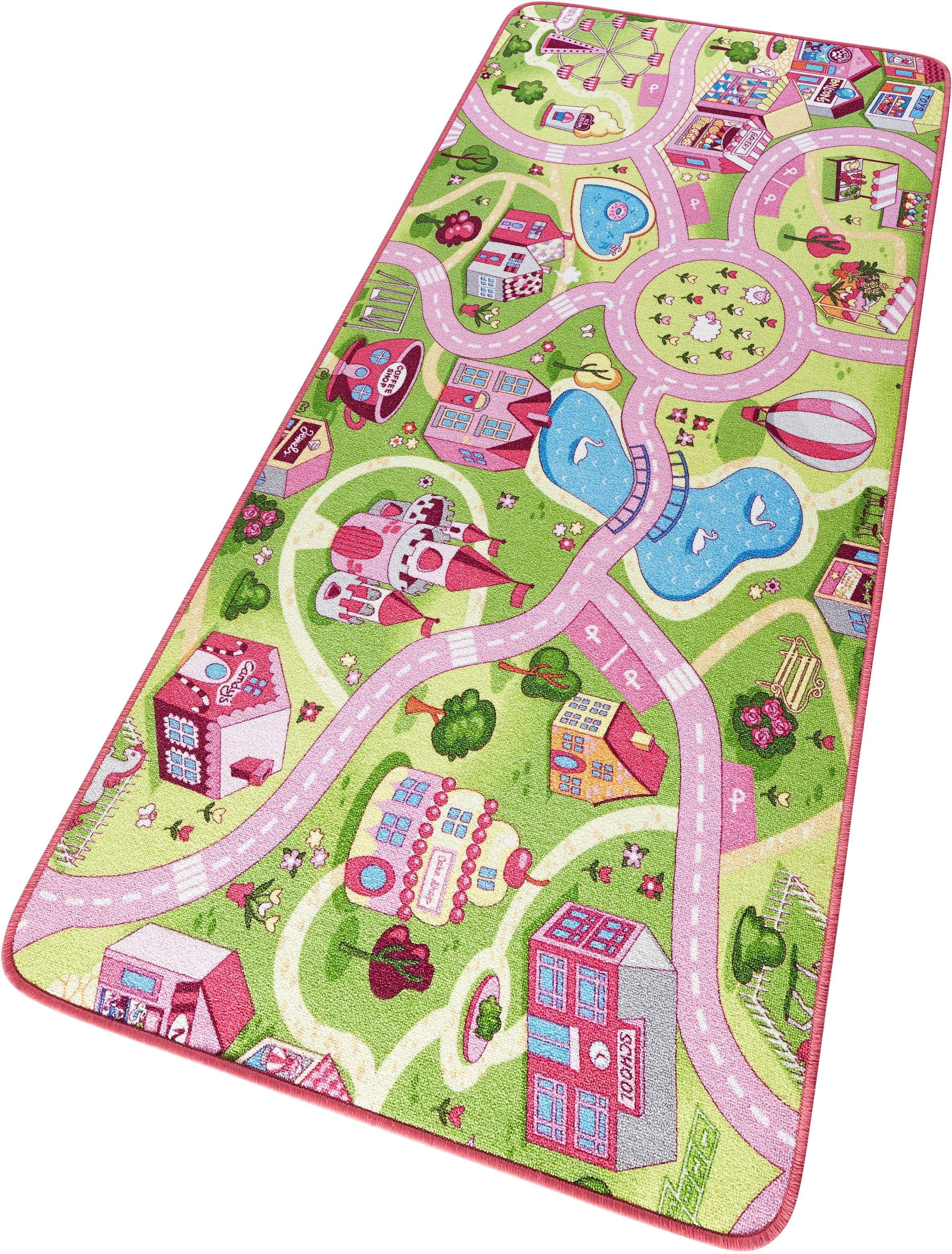 HANSE Home Kinderteppich »Sweettown«, rechteckig, 7 mm Höhe, Kurzflor, Strassen-Spielteppich, Spielunterlage, Kinderzimmer