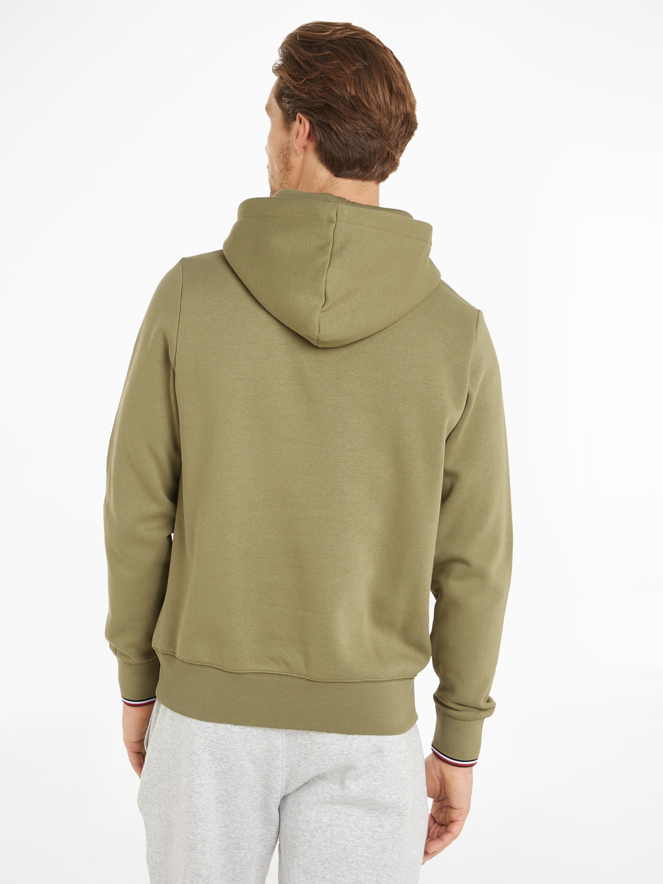 Tommy Hilfiger Hoodie »TOMMY LOGO TIPPED HOODY«, Tommy-Tape innen am Ausschnitt, Flag-Stickerei am Ärmel