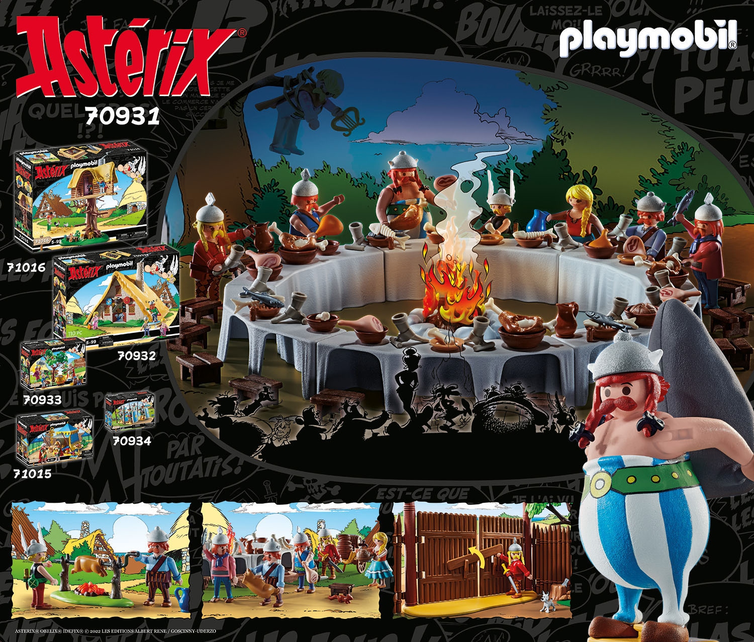 Playmobil® Konstruktions-Spielset »Grosses Dorffest (70931), Asterix«, (310 St.), Made in Germany