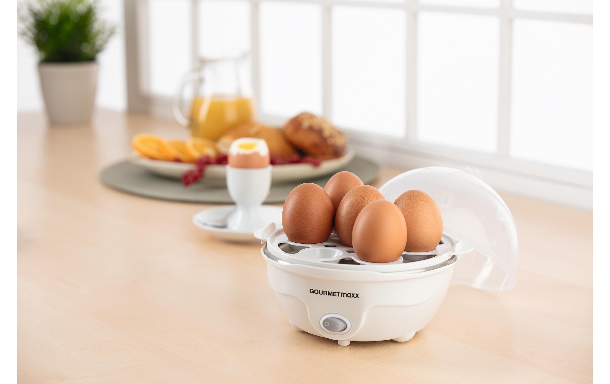 GOURMETmaxx Eierkocher »GOURMETmaxx Eierkocher«, für 7 St. Eier, 350 W
