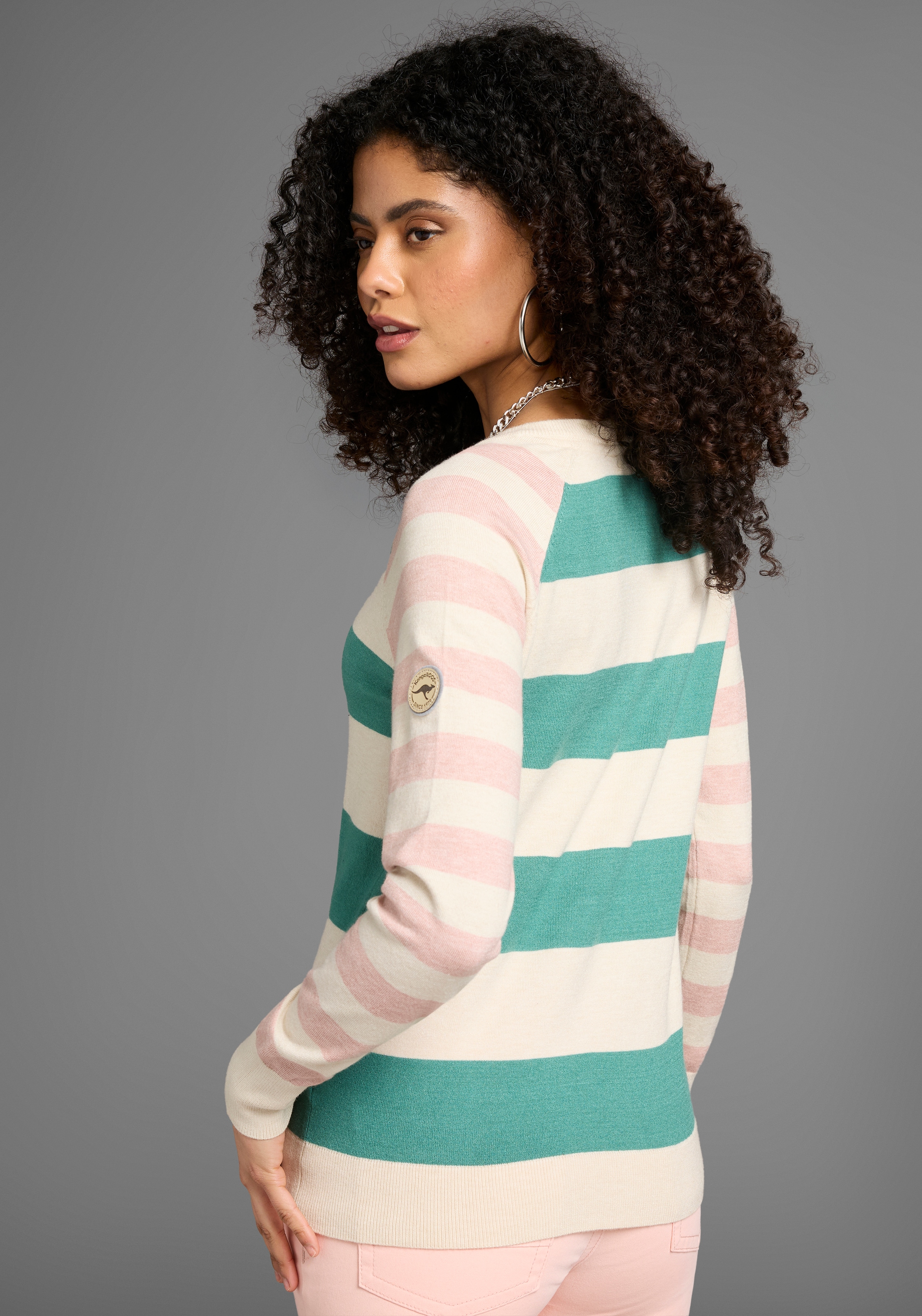 KangaROOS Strickpullover, mit Blockstreifen in Pastelltönen