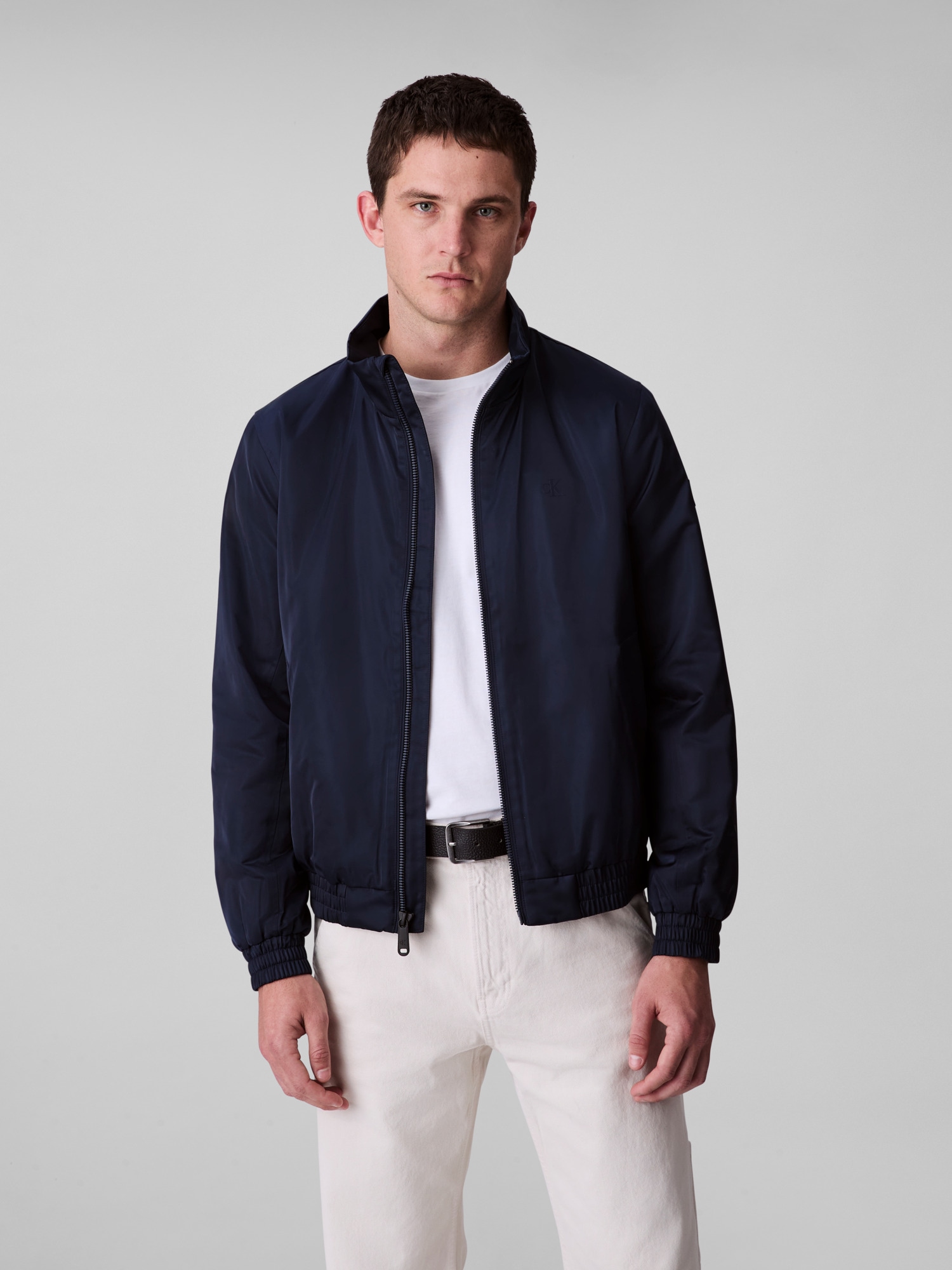 Calvin Klein Jeans Bomberjacke »LS PADDED HARRINGTON JACKET« ohne Kapuze Mit Rundhalsausschnitt mit Stehkragen