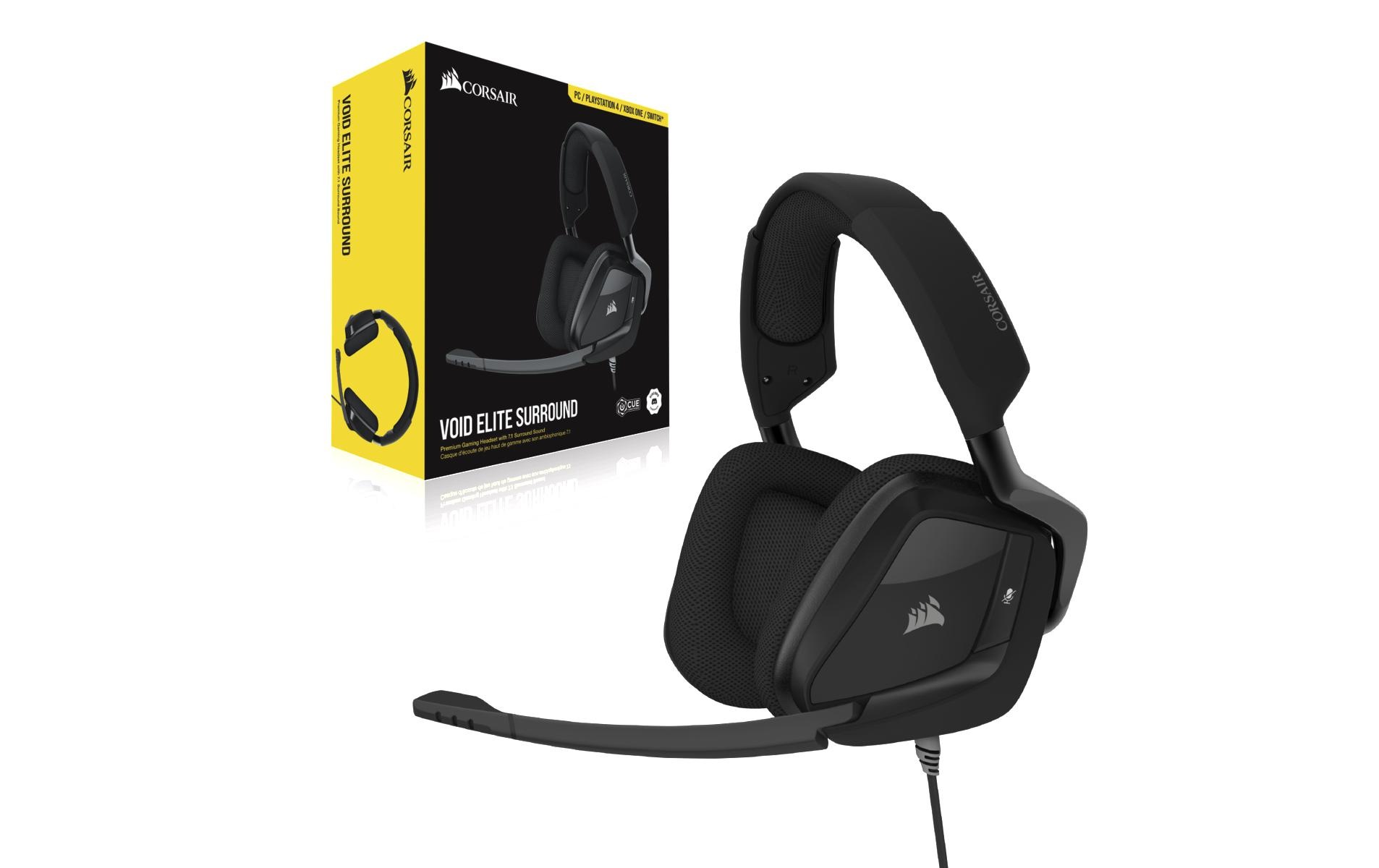 Corsair Gaming-Headset »VOID ELITE SURROUND Carbon«, Noise-Cancelling