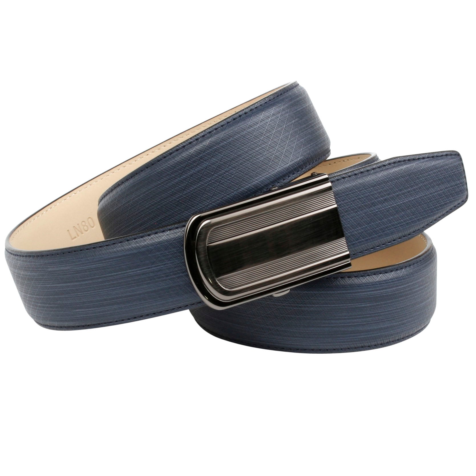 Anthoni Crown Ledergürtel, in einem trendigen Blauton kaufen | Gürtel