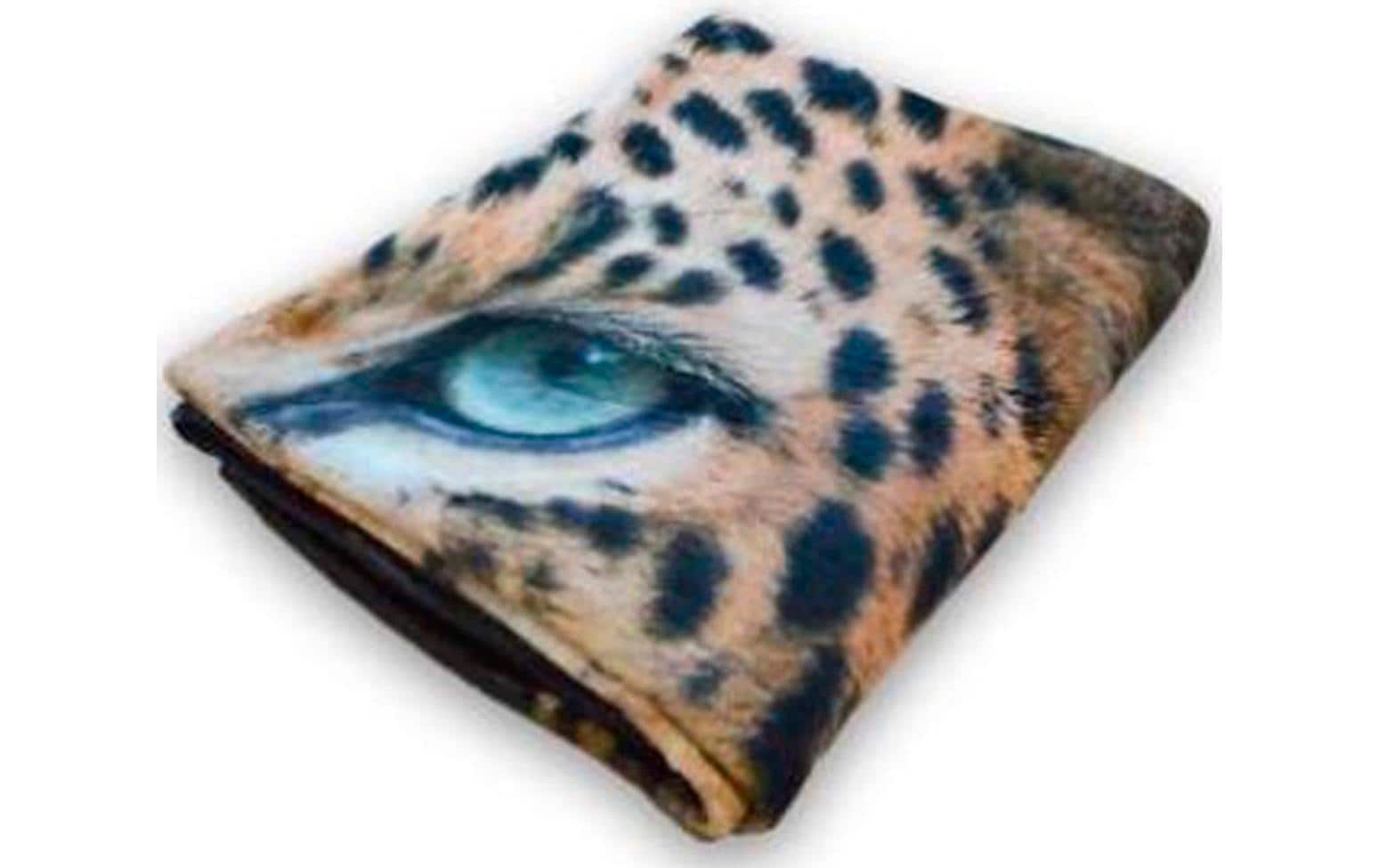 Hubatka TEXTIL Wohndecke »Leopard 150 x 200 cm, Braun«