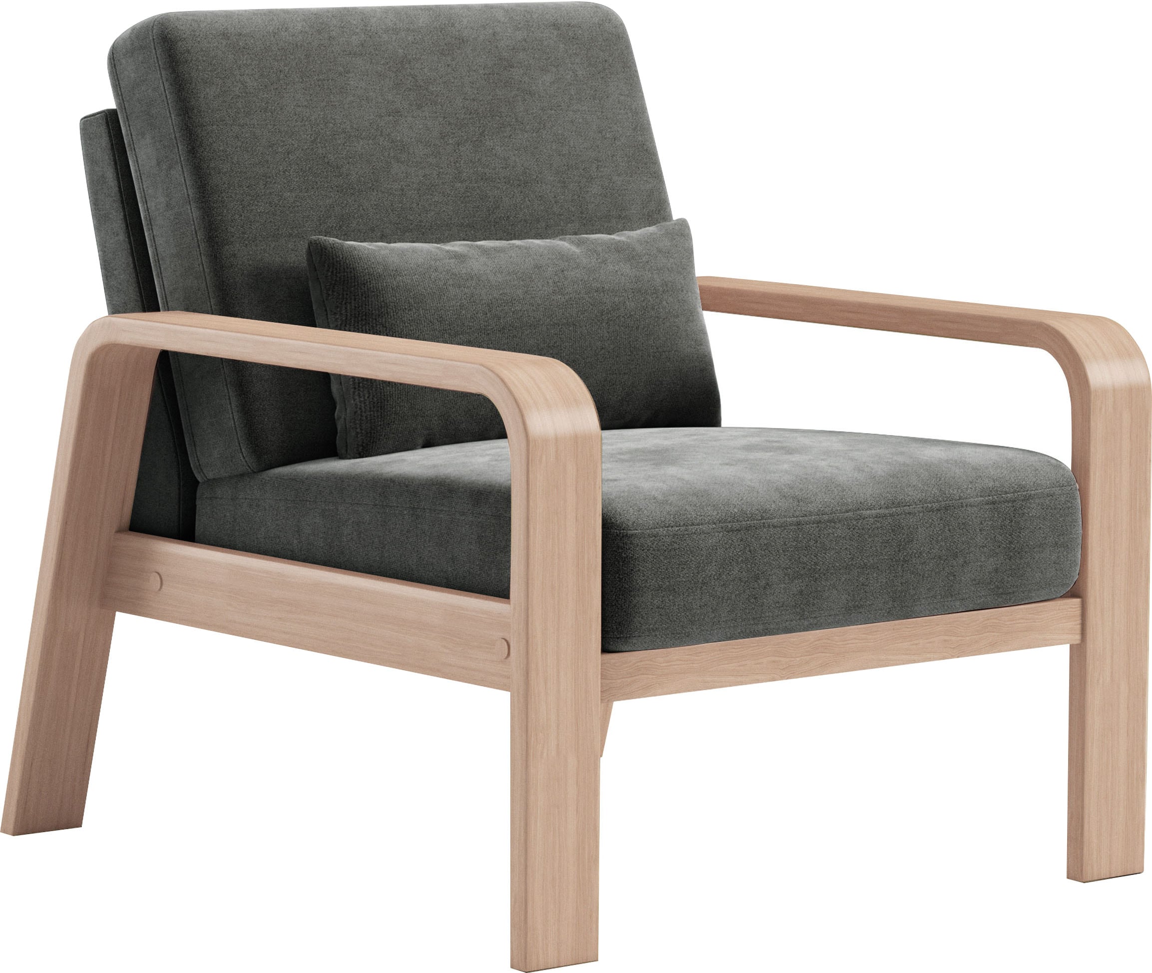 sit&more Sessel »Kolding«, Armlehnen aus Buchenholz in natur, verschiedene Bezüge und Farben