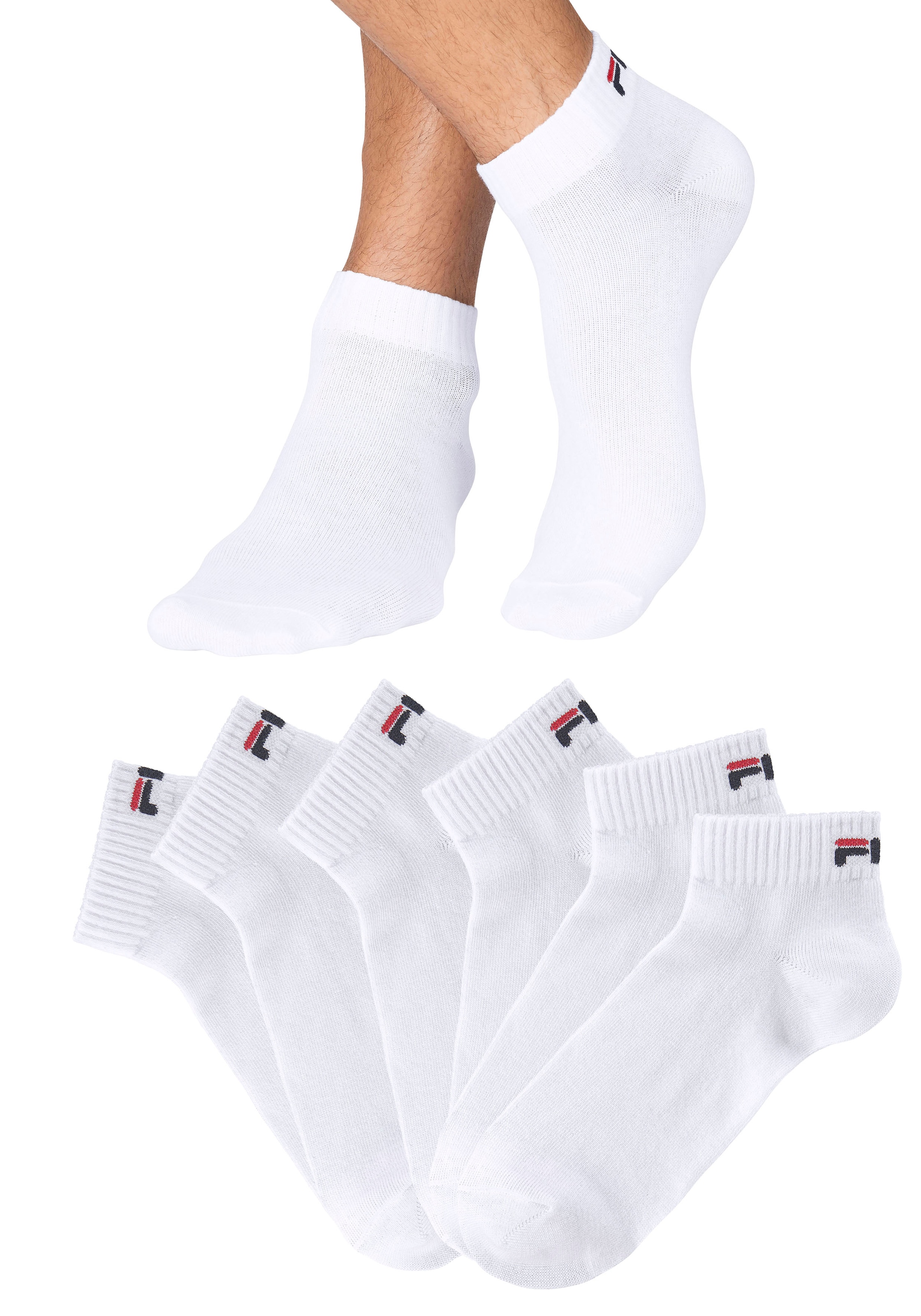 Fila Kurzsocken, (6 bei eingestricktem mit shoppen Paar), Logo Jelmoli-Versand Schweiz online