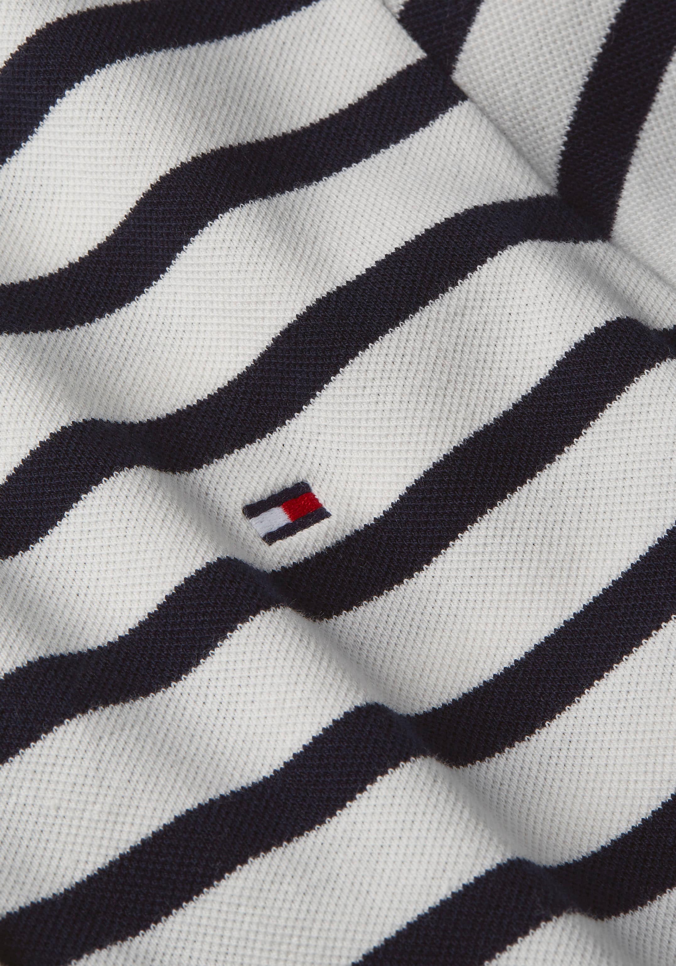 Tommy Hilfiger Poloshirt »1985 SLIM PIQUE STRIPE POLO SS«, mit dezenter Tommy Hilfiger Logostickerei