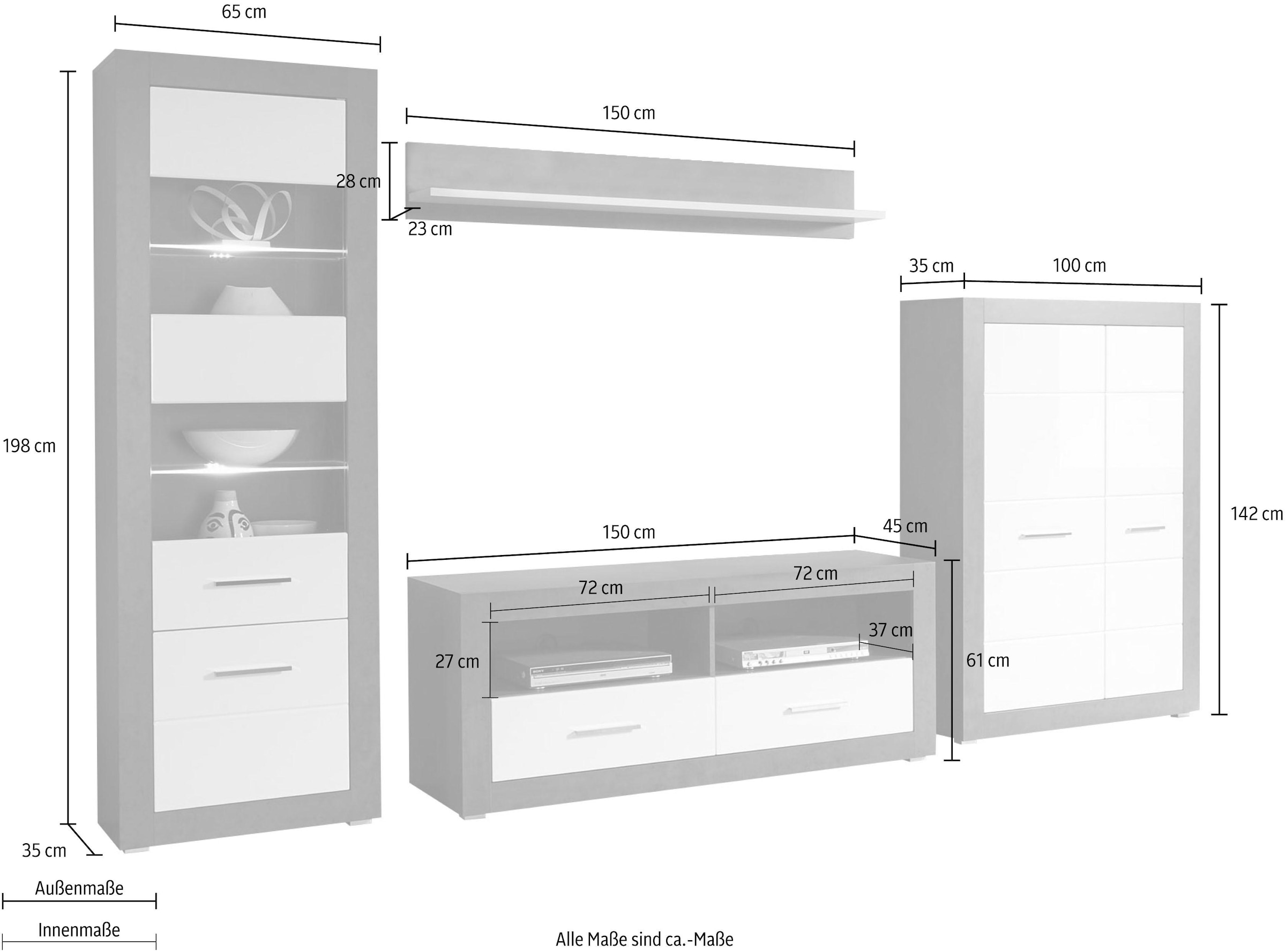 ❤ INOSIGN Wohnwand im »Etero«, St.) 4 Jelmoli-Online (Set, entdecken Shop