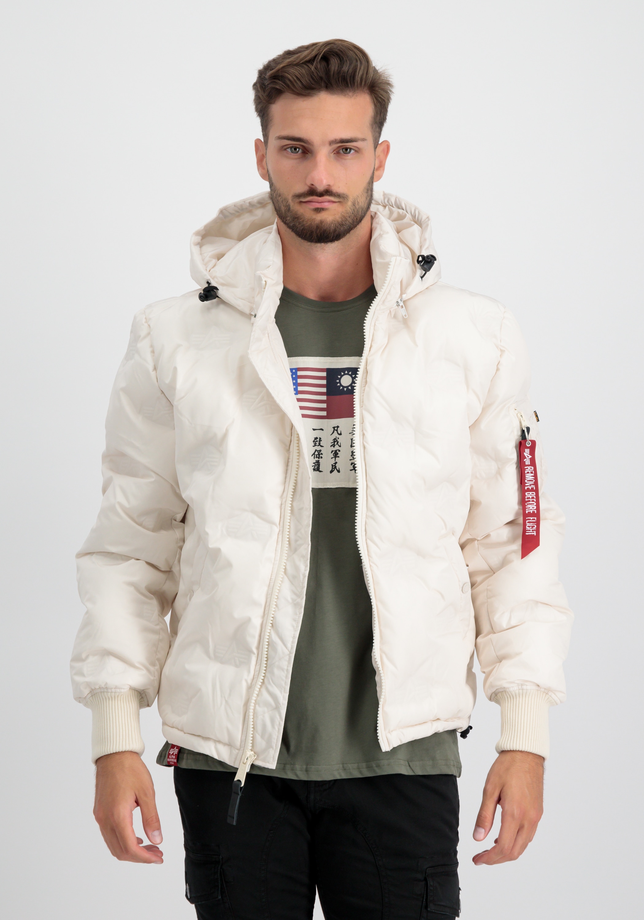 Winterjacke »Alpha Industries Men - Cold Weather Jackets Hooded Logo Puffer«