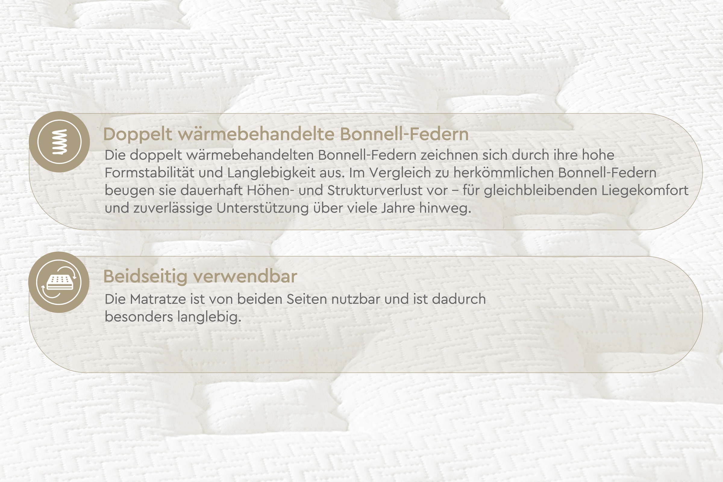 Yatas Bedding Bonnellfederkernmatratze »Majestät Luxus, Matratze 90x200, 140x200 cm & weitere Grössen«, 30 cm hoch, 207 Federn, (1 St.), H3, wendbar, ergonomisch, atmungsaktiv