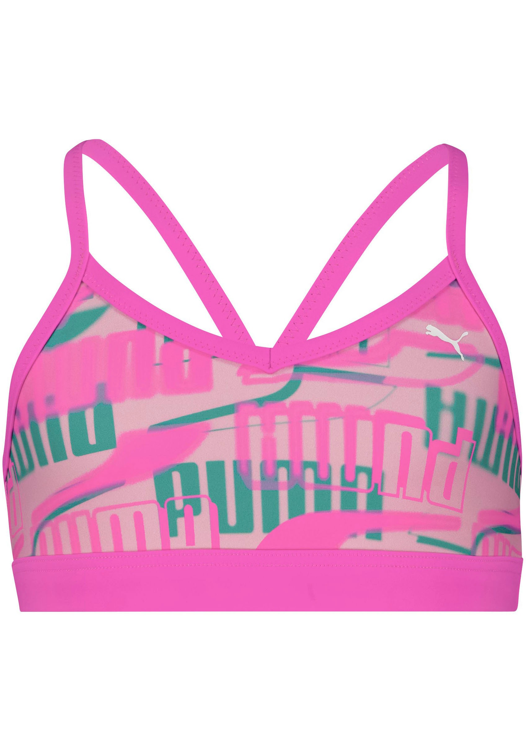 PUMA Bustier-Bikini, (Set), Mädchen-Bikini mit allover Logoprint