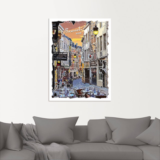 Artland Wandbild »Brüssel Grafik«, Belgien, (1 St.), als Alubild,  Leinwandbild, Wandaufkleber oder Poster in versch. Grössen online kaufen |  Jelmoli-Versand