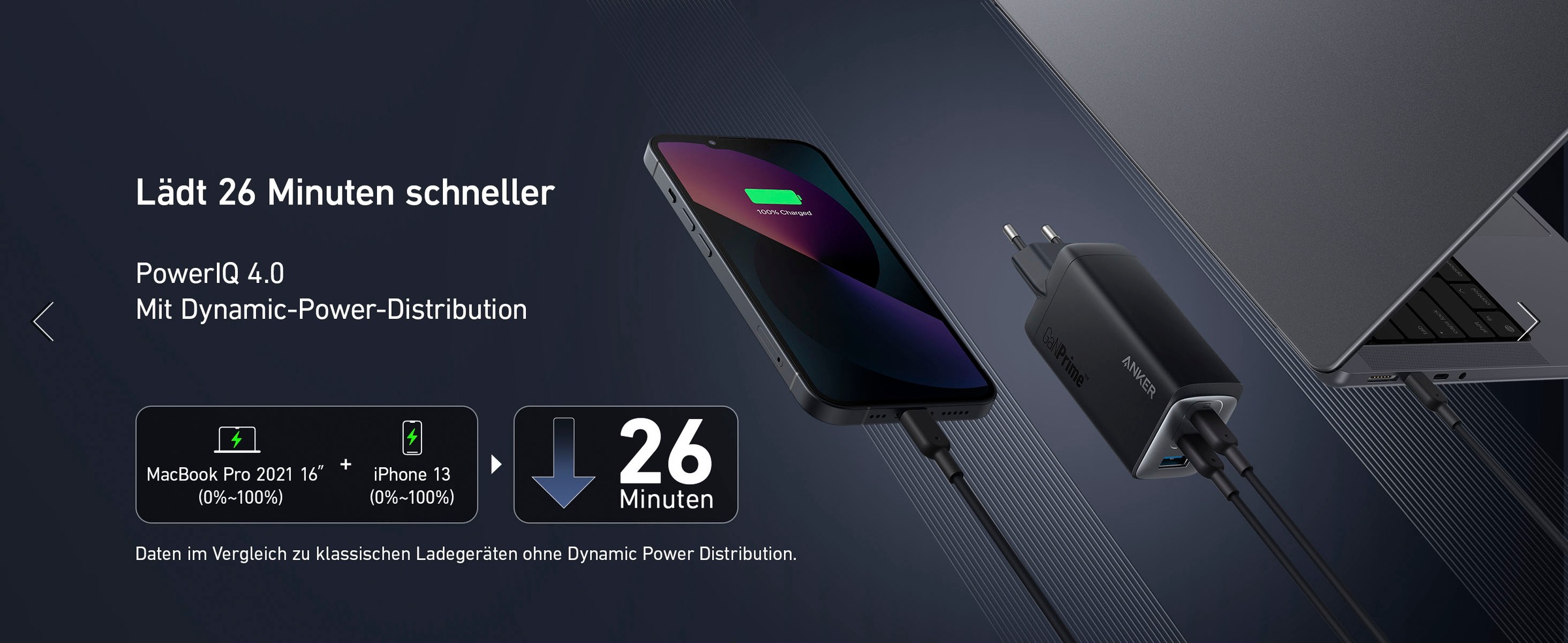 Anker Smartphone-Ladegerät »737 GaN III 3-Port«