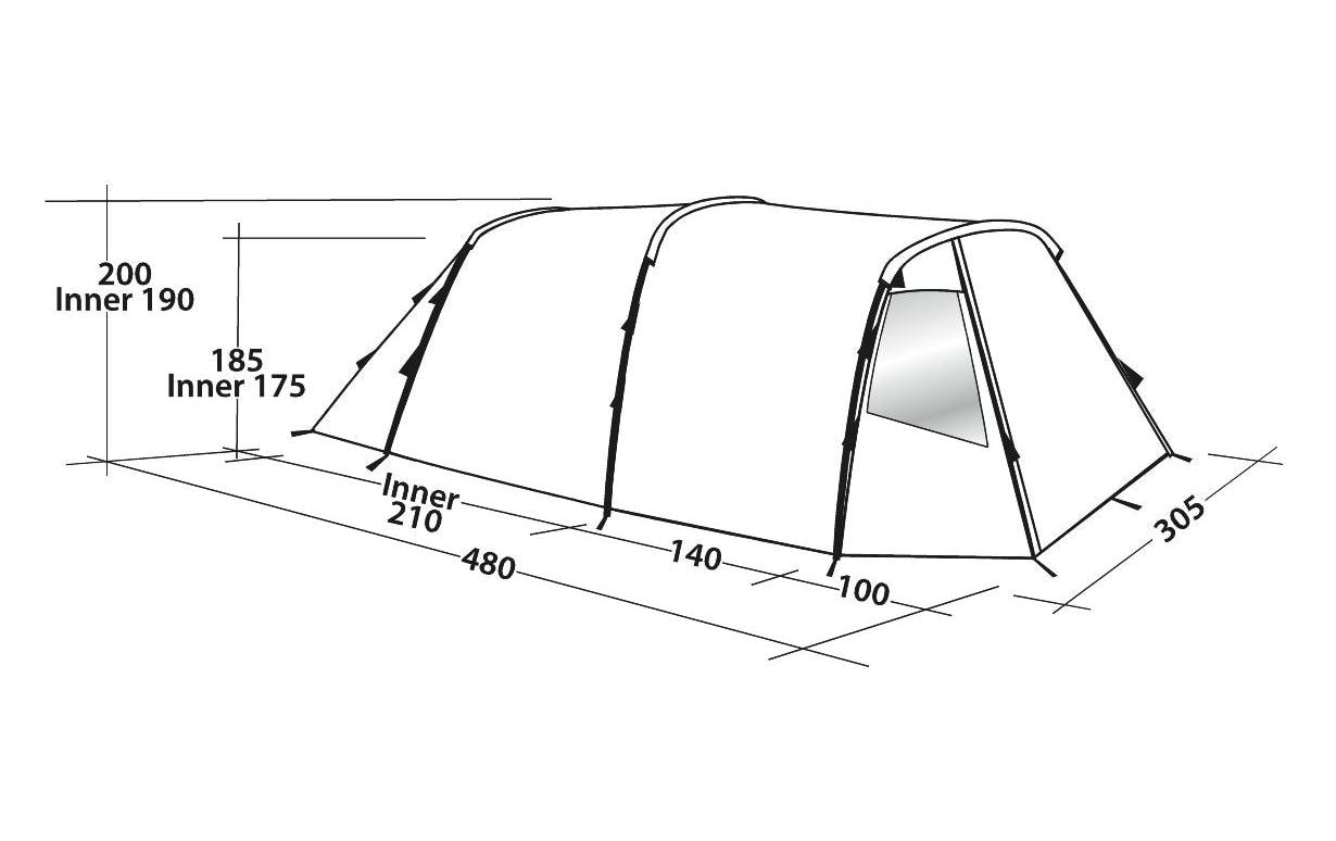 easy camp Tunnelzelt »Camp Huntsville 500«, 5 Personen