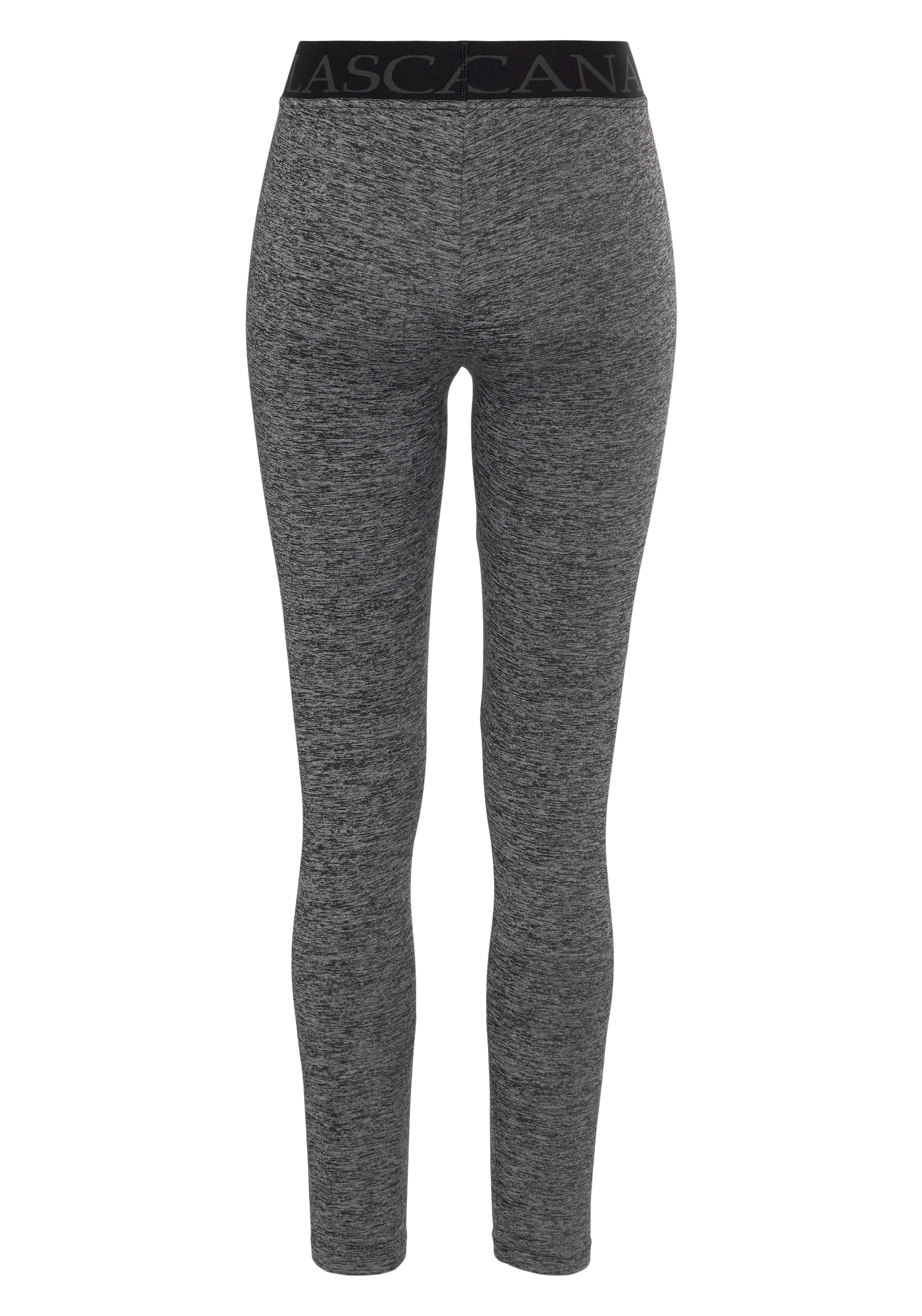LASCANA ACTIVE Leggings, meliert, mit elastischem Bund und darin eingewebtem Schriftzug